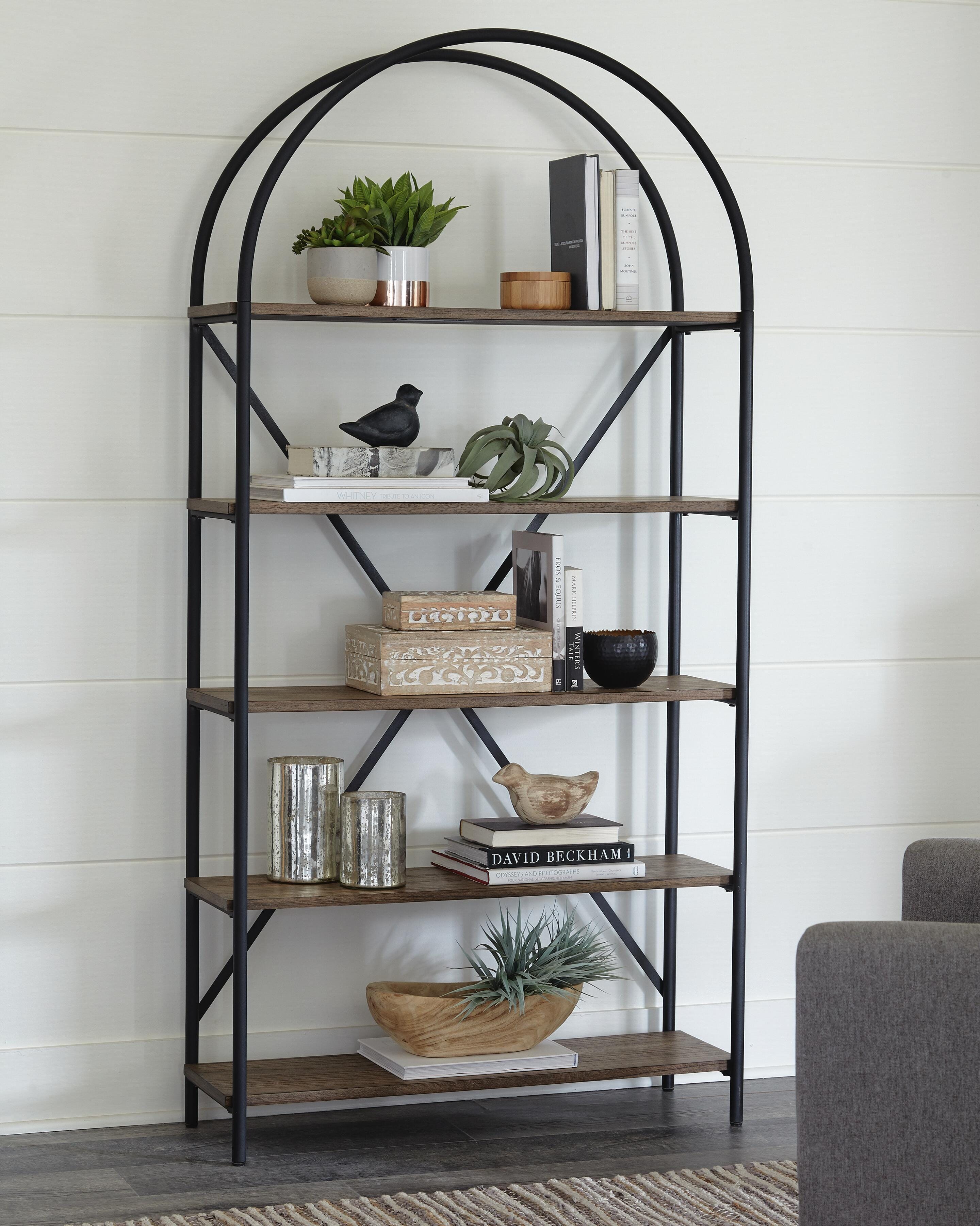 Dar Furniture - Ashley Furniture - Galtbury Bookcase - Bookcase / Brown/Black - A4000325