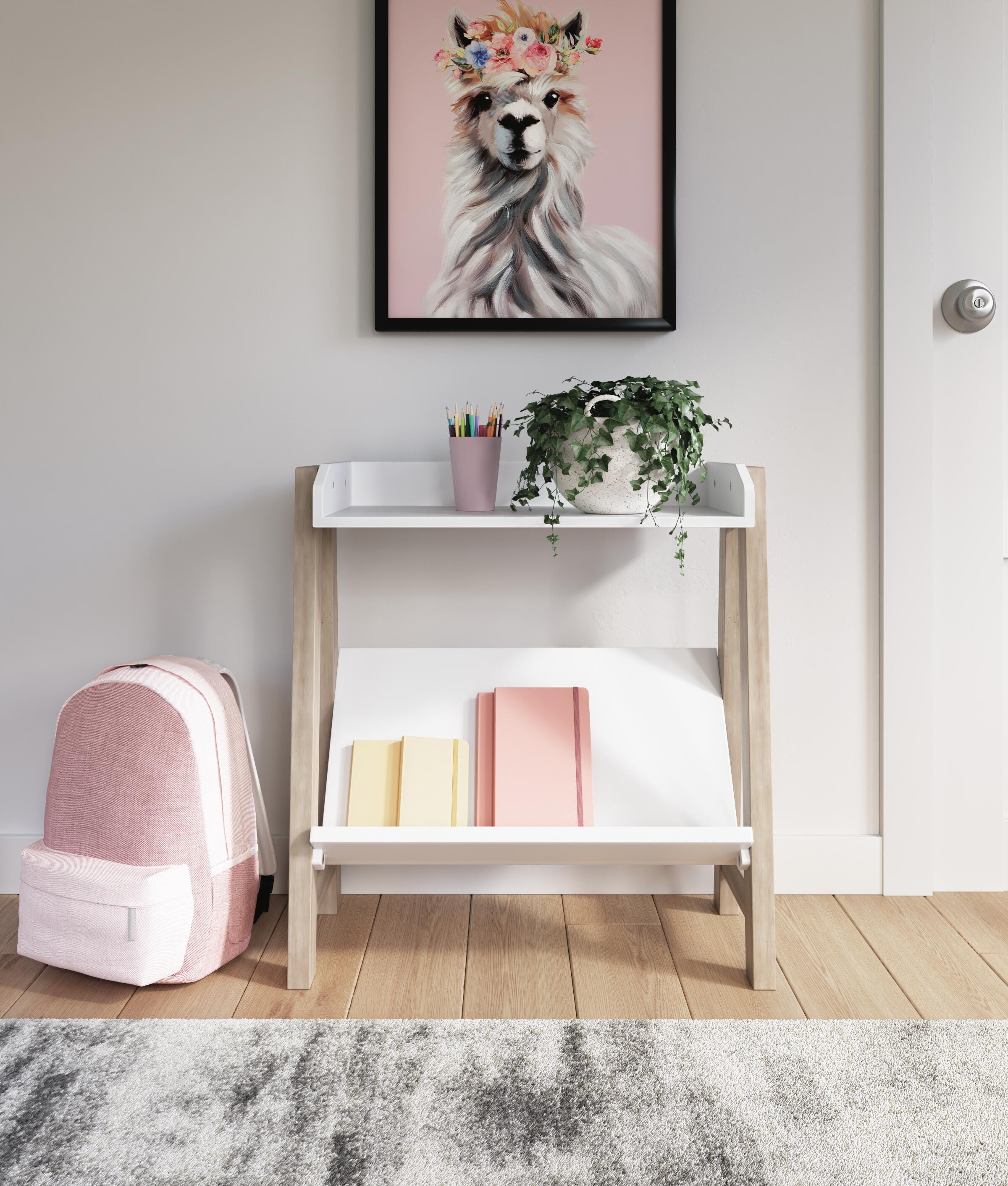 Dar Furniture - Ashley Furniture - Blariden Small Bookcase - Small Bookcase / White/Tan - A4000361