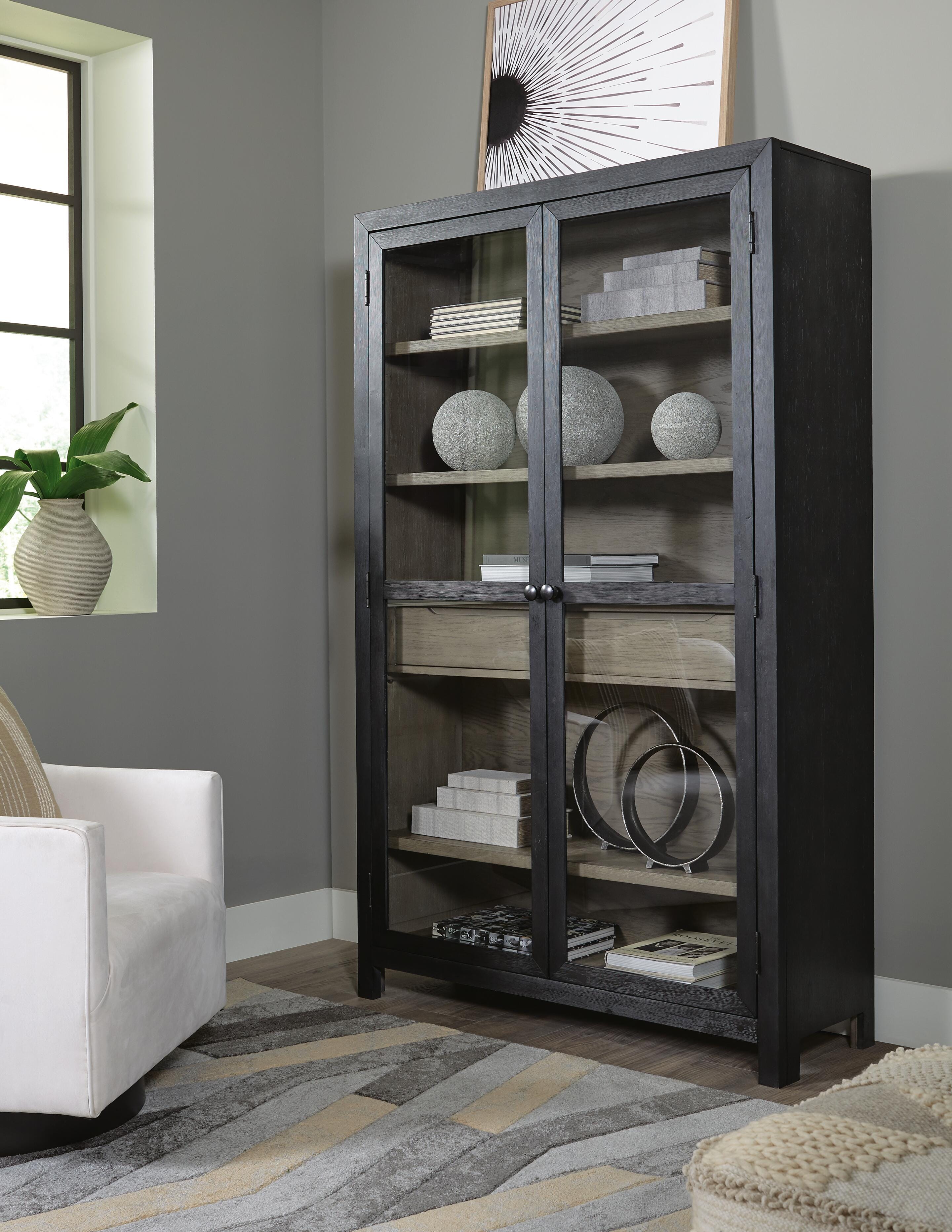 Dar Furniture - Ashley Furniture - Lenston Accent Cabinet - Accent Cabinet / Black/Gray - A4000507