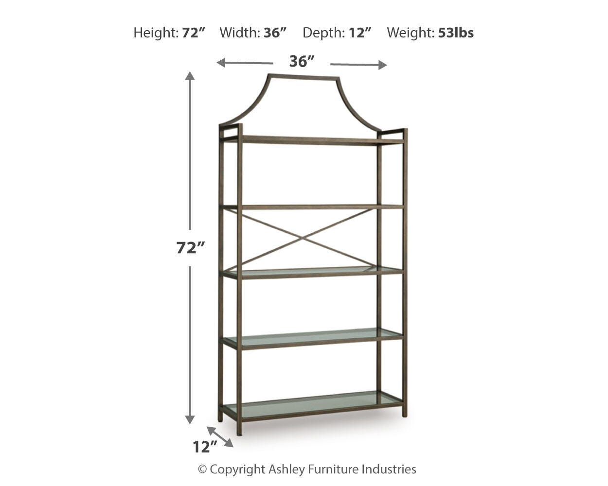 Bernonly 72" Bookcase