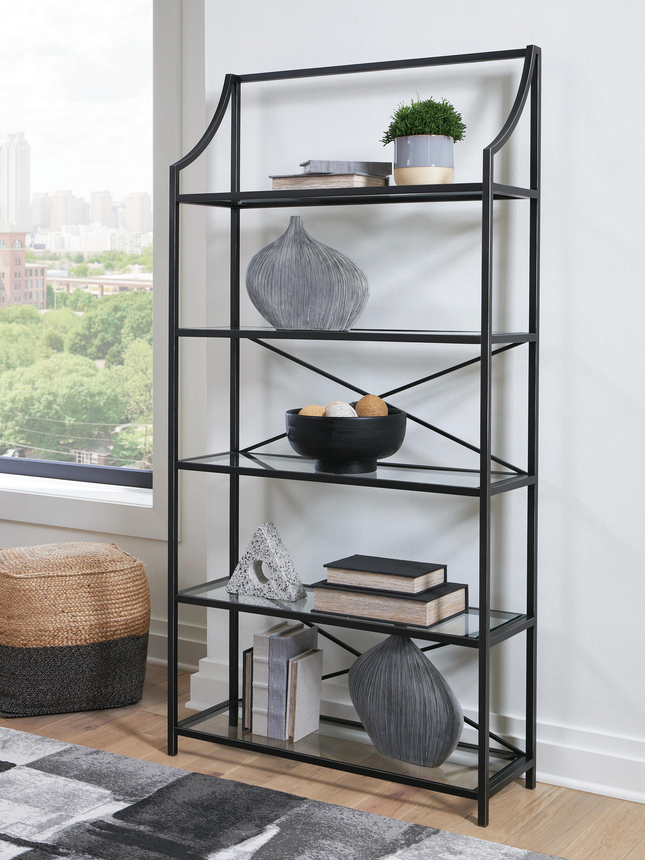 Dar Furniture - Ashley Furniture - Dakerwell 72" Bookcase - Bookcase / Antique Black - A4000557