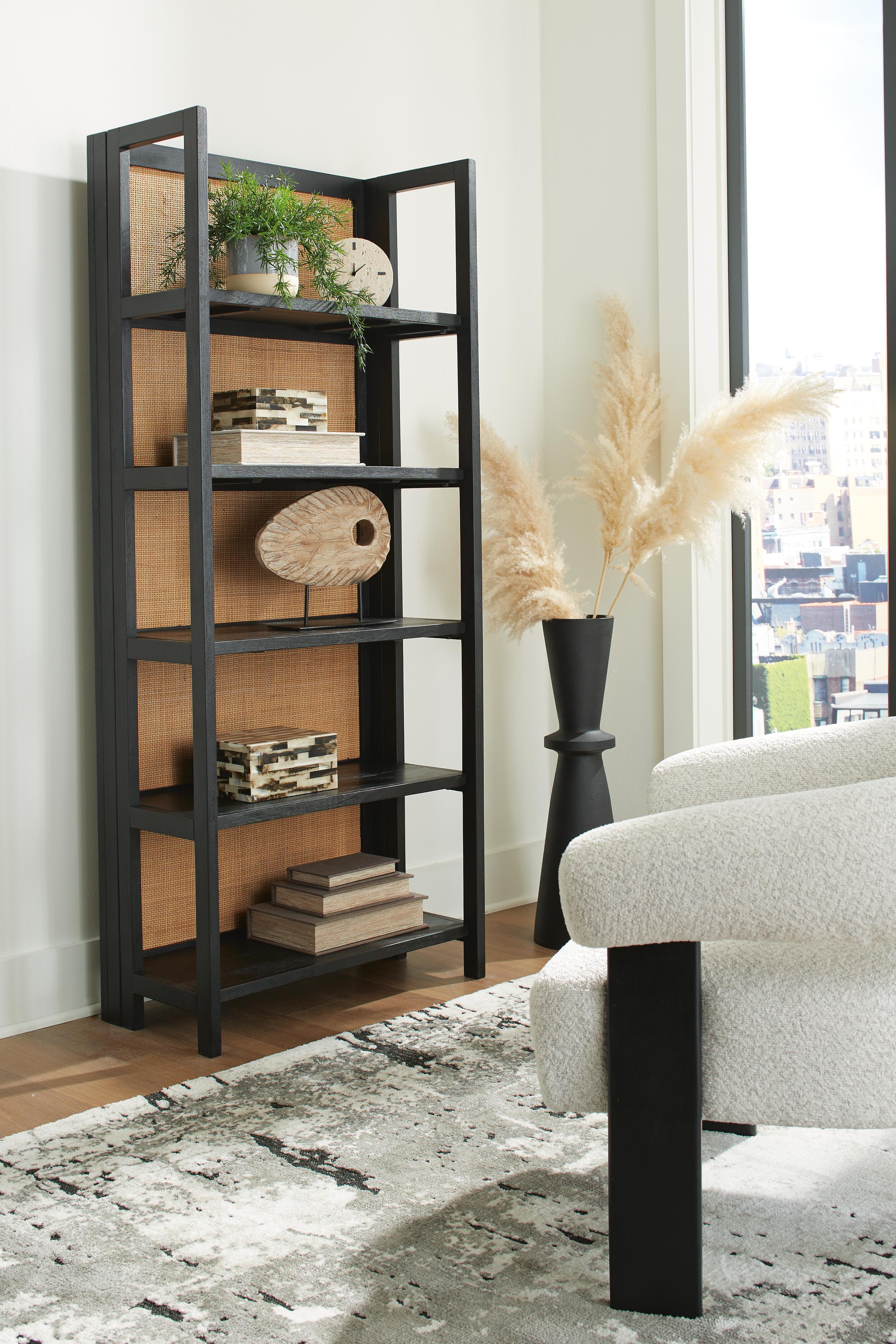 Dar Furniture - Ashley Furniture - Abyard Bookcase - Bookcase / Black/Natural - A4000574