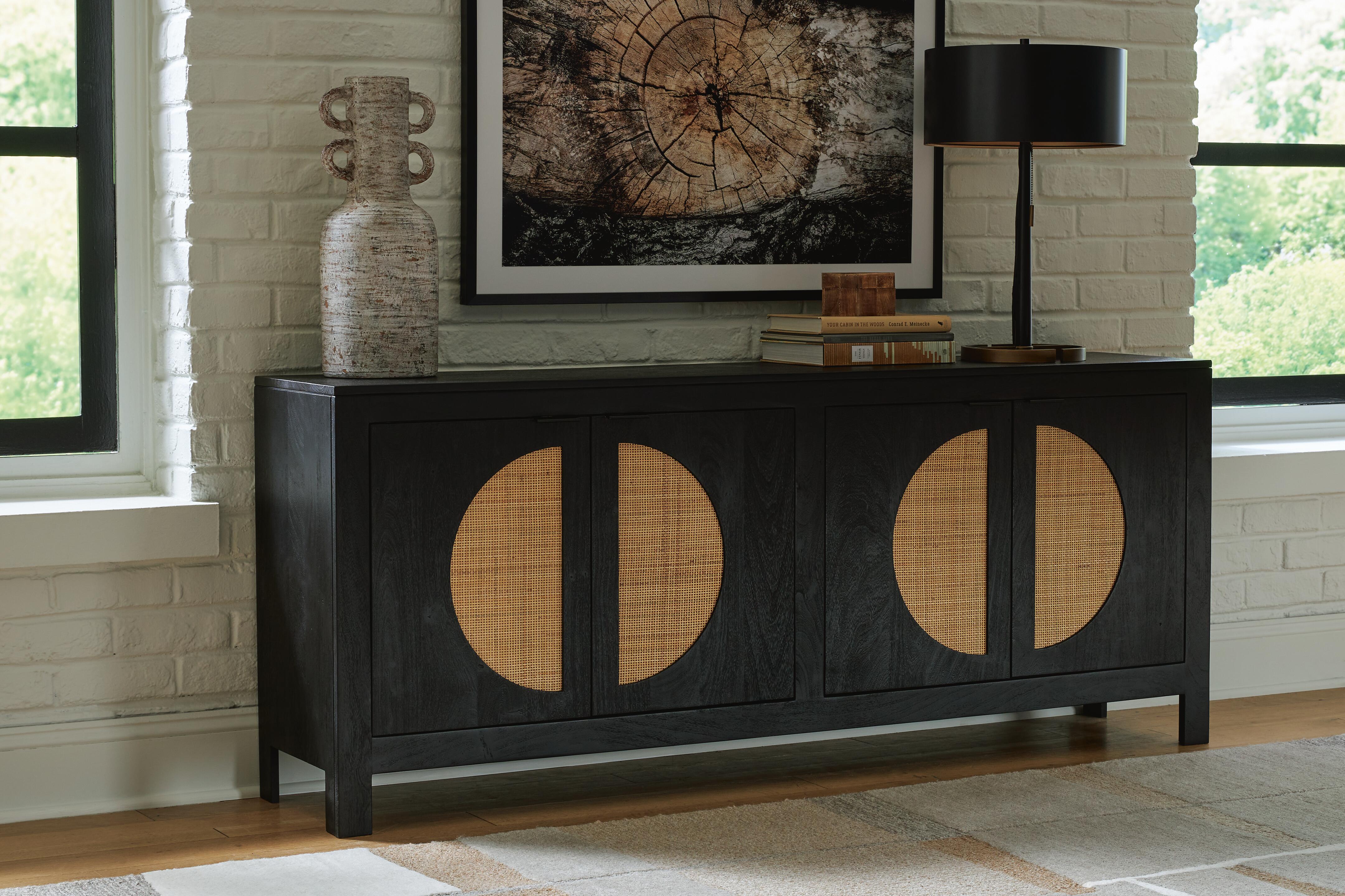 Dar Furniture - Ashley Furniture - Cliffiings Accent Cabinet - Accent Cabinet / Black/Natural - A4000575