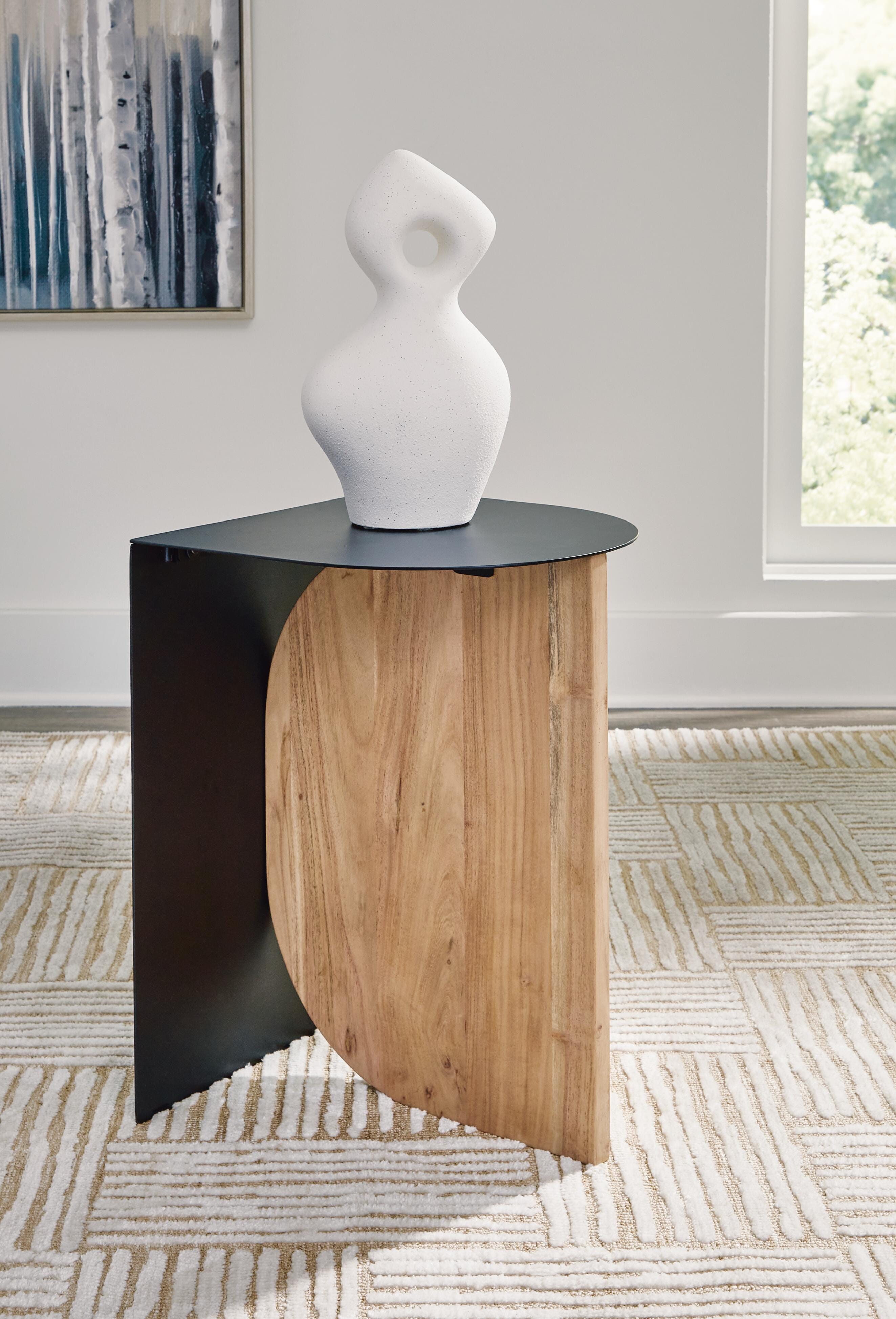 Dar Furniture - Ashley Furniture - Ladgate Accent Table - Accent Table / Black/Natural - A4000628