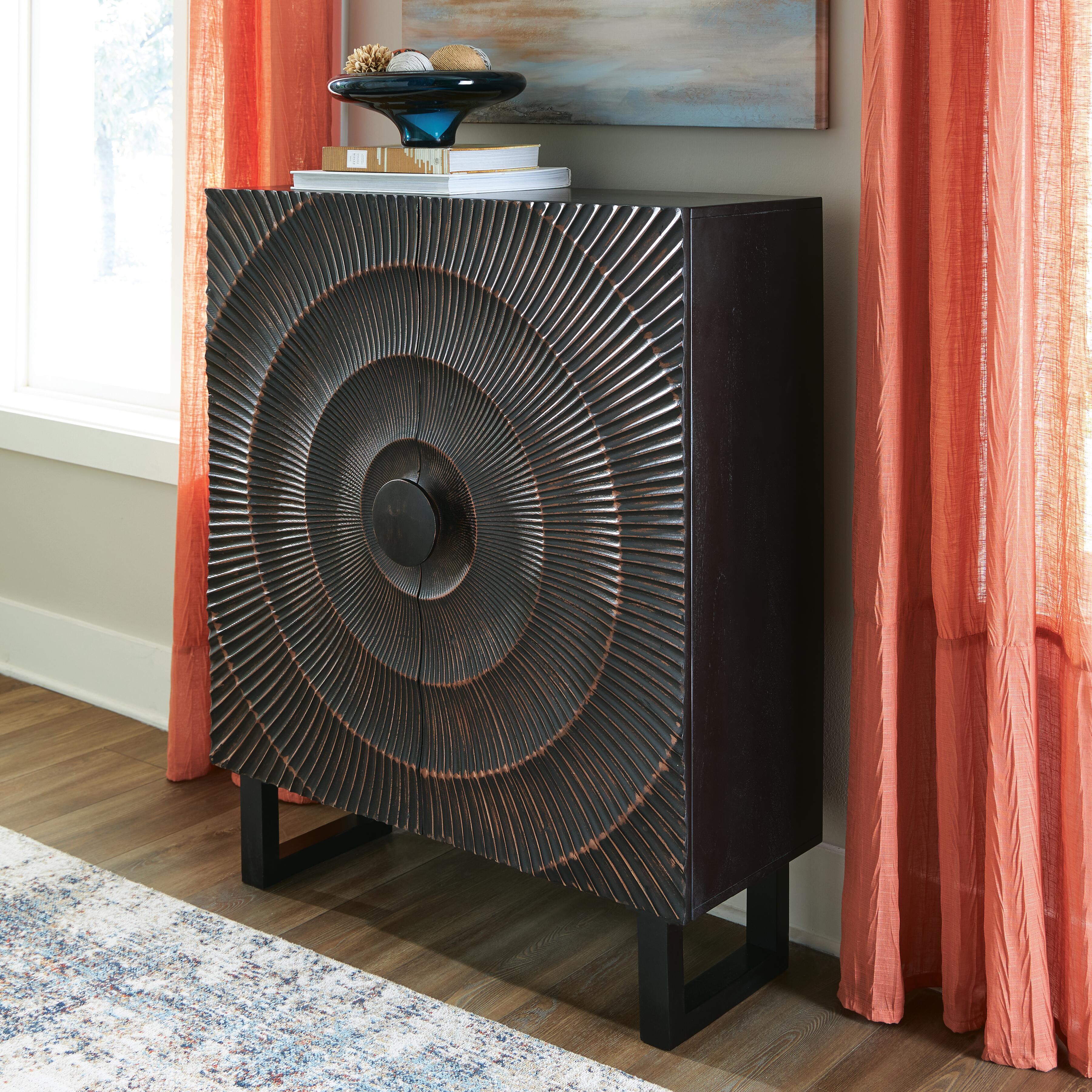 Dar Furniture - Ashley Furniture - Fosterman Accent Cabinet - Accent Cabinet / Distressed Black - A4000660