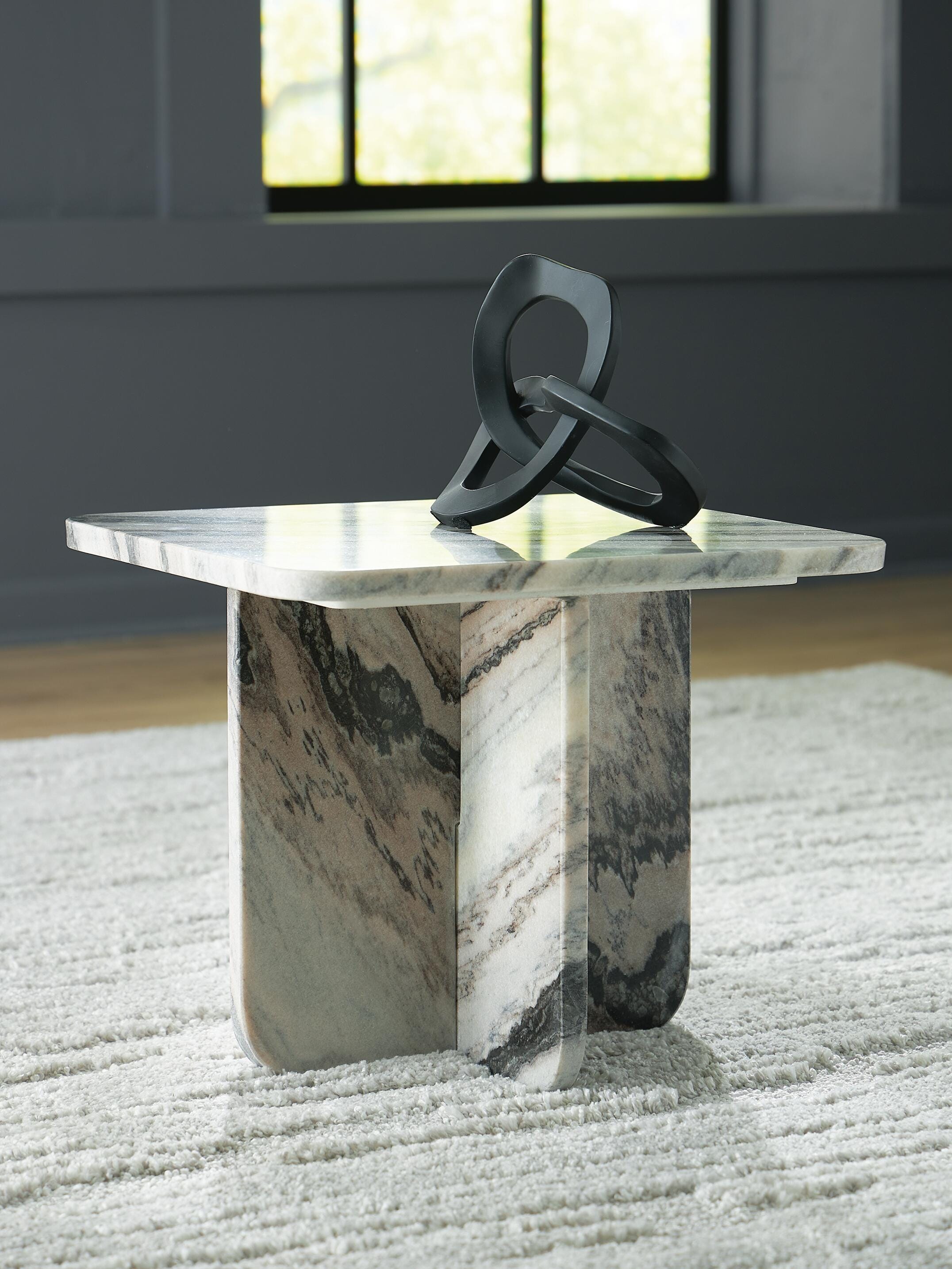 Dar Furniture - Ashley Furniture - Baretton Accent Coffee Table - Accent Cocktail Table / Black/White/Taupe - A4000671