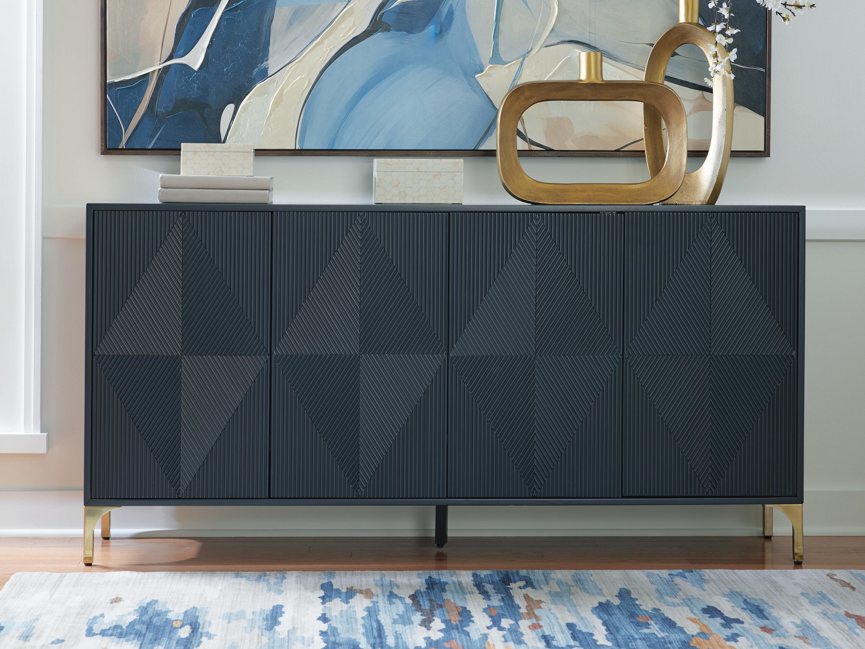 Dar Furniture - Ashley Furniture - Loirwick Accent Cabinet - Accent Cabinet / Dark Blue - A4000677