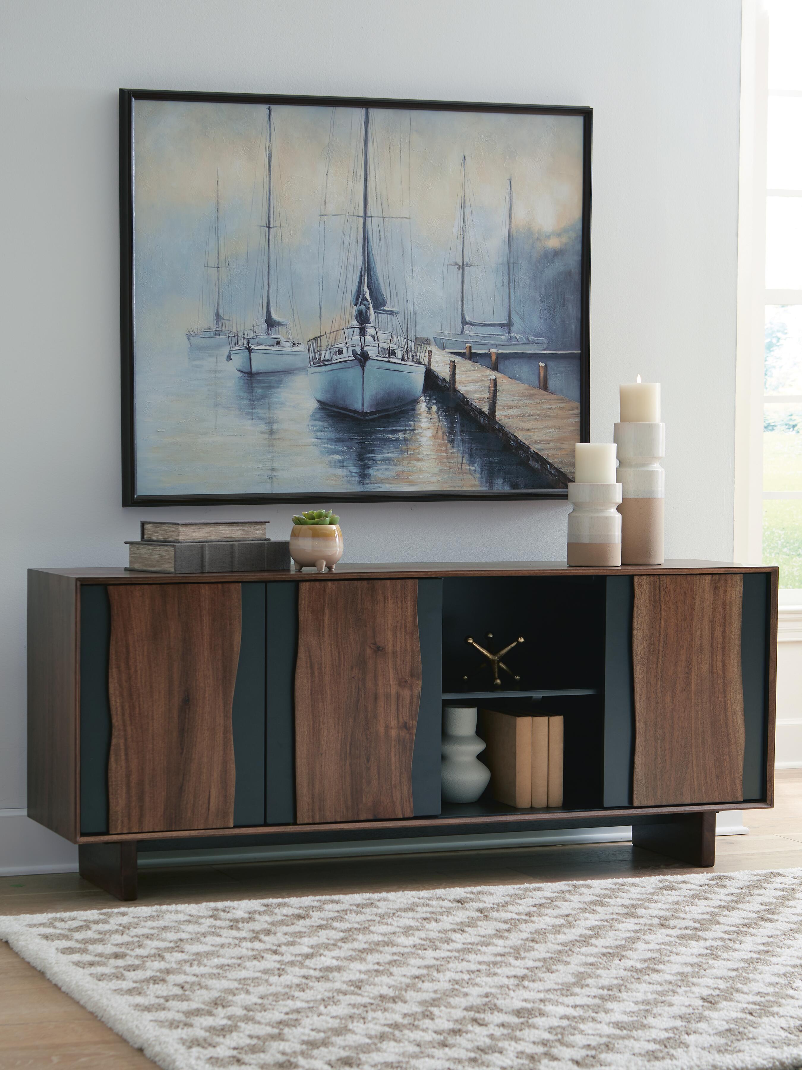 Dar Furniture - Ashley Furniture - Welby Accent Cabinet - Accent Cabinet / Brown/Charcoal - A4000679