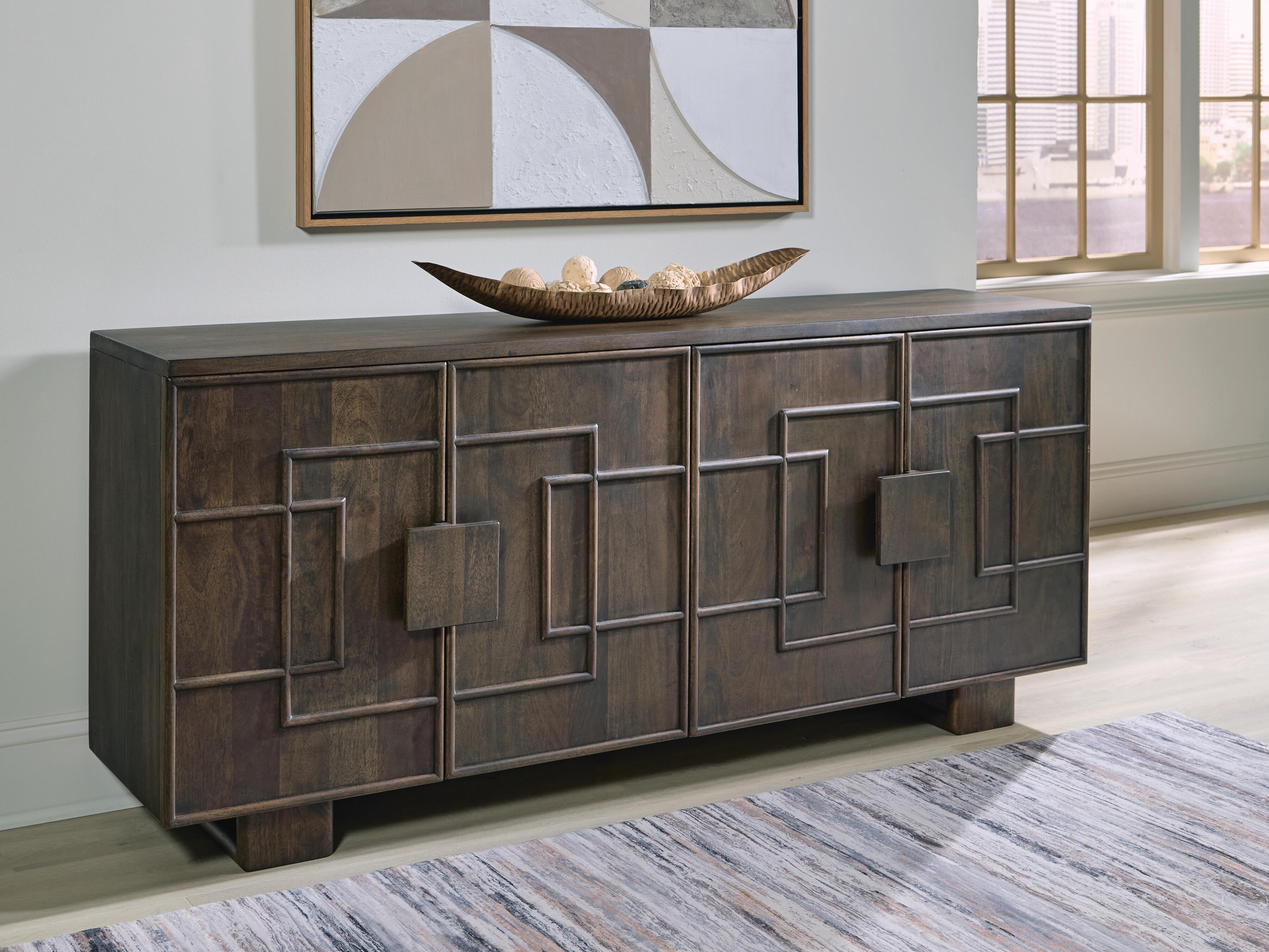 Dar Furniture - Ashley Furniture - Cato Accent Cabinet - Accent Cabinet / Dark Brown - A4000682