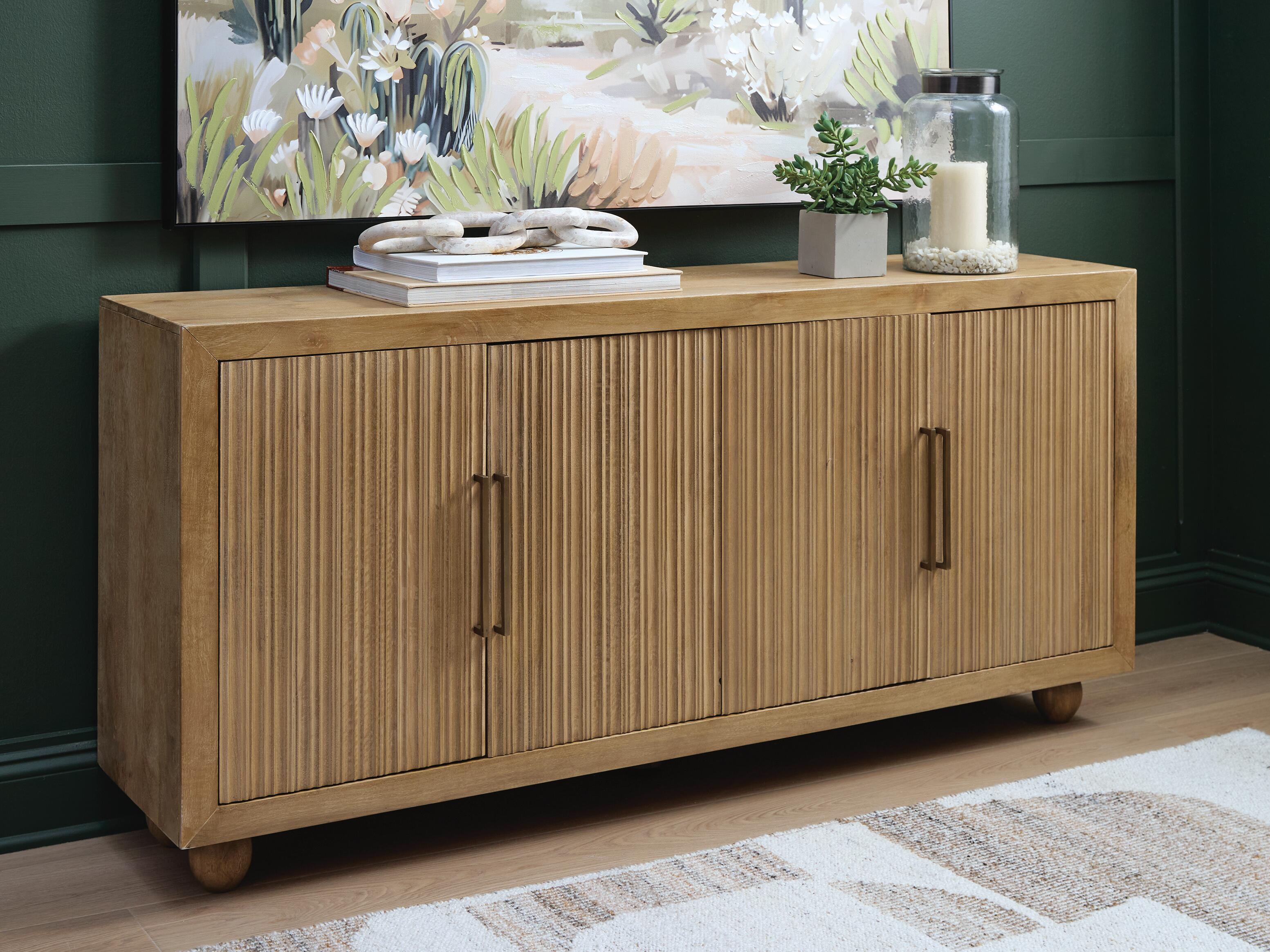 Dar Furniture - Ashley Furniture - Niam Accent Cabinet - Accent Cabinet / Light Antique Beige - A4000684