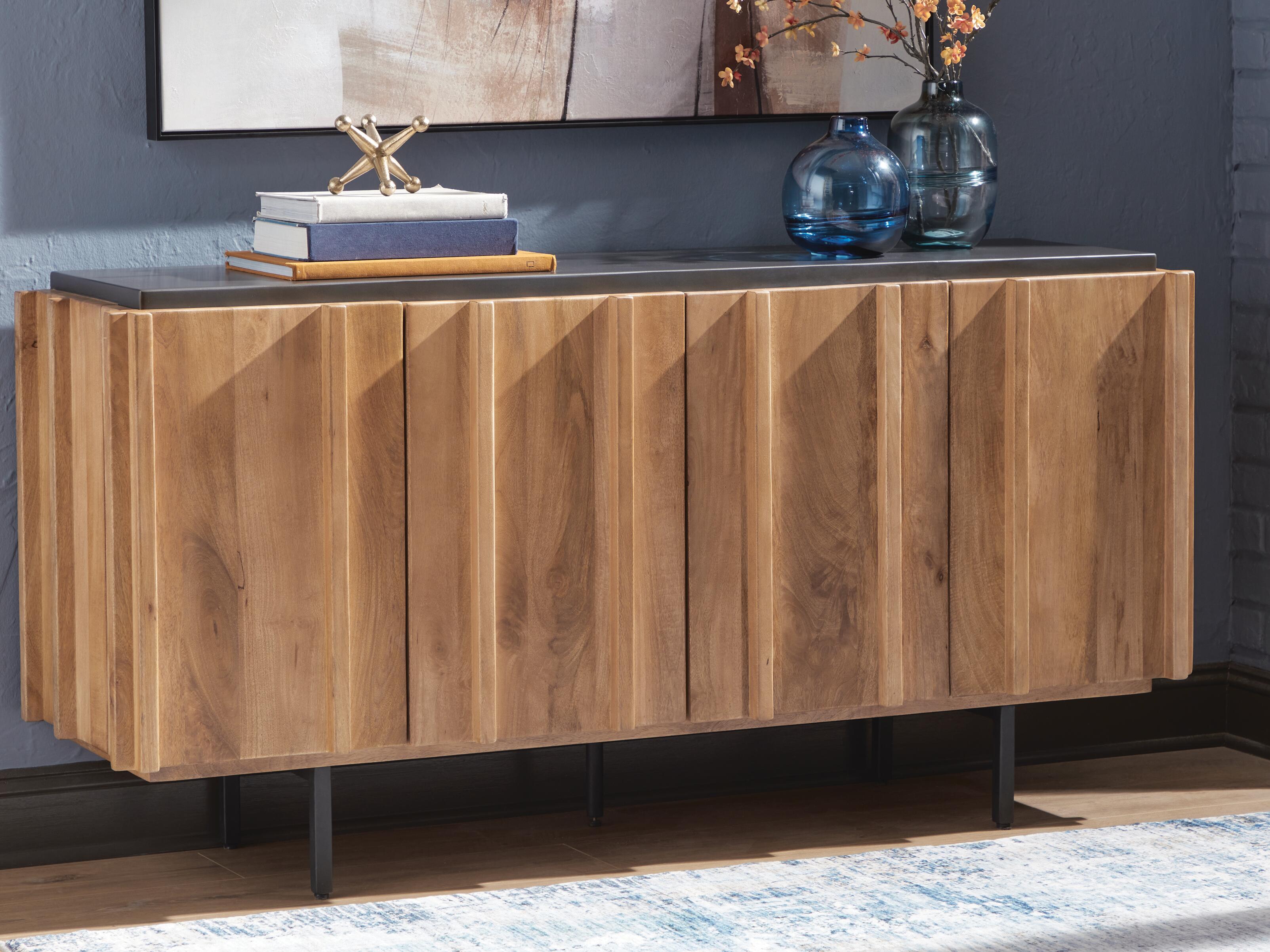 Dar Furniture - Ashley Furniture - Quintavious Accent Cabinet - Accent Cabinet / Brown/Charcoal - A4000685