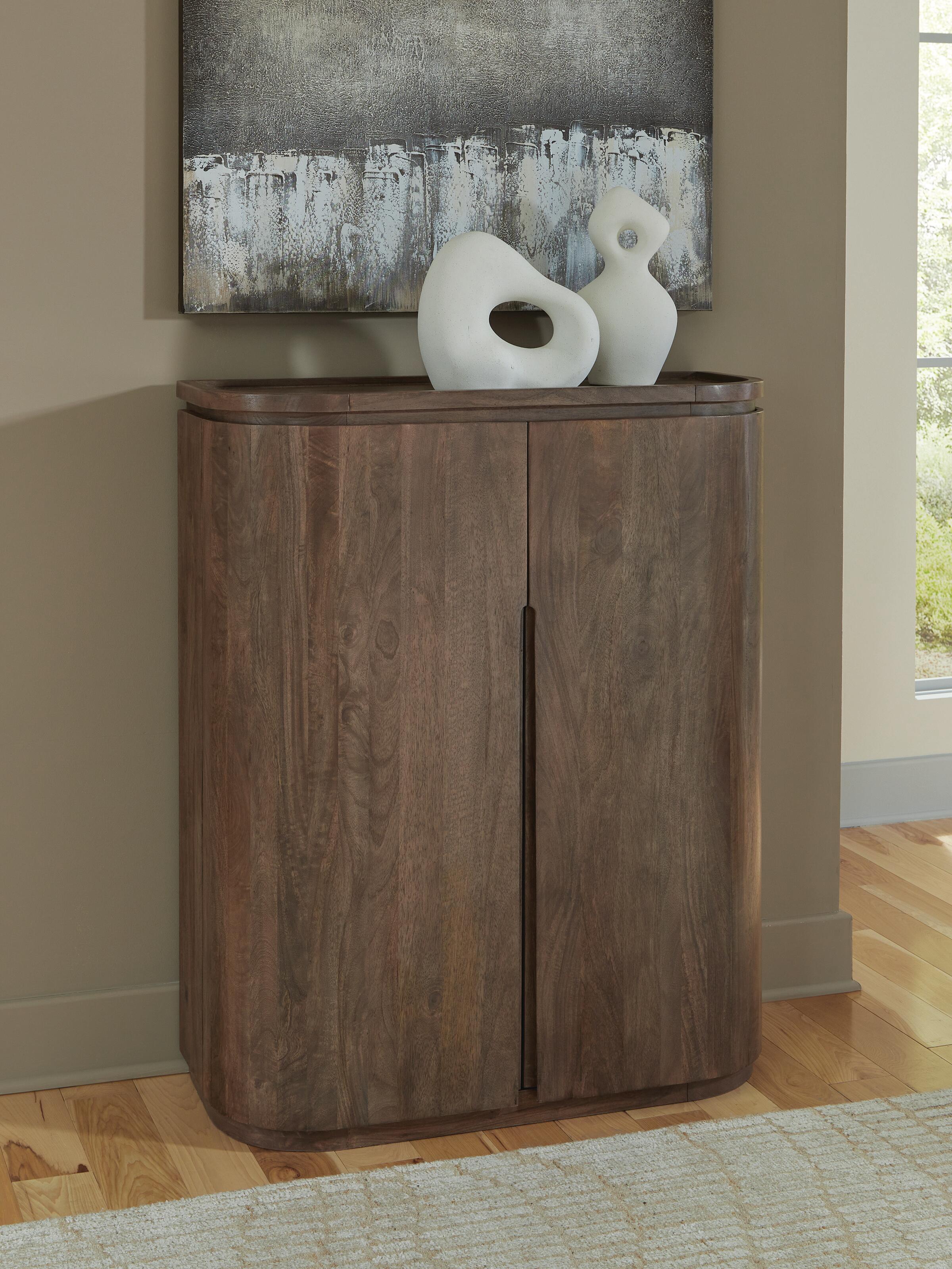 Dar Furniture - Ashley Furniture - Landermont Bar Cabinet - Bar Cabinet / Medium Brown - A4000697