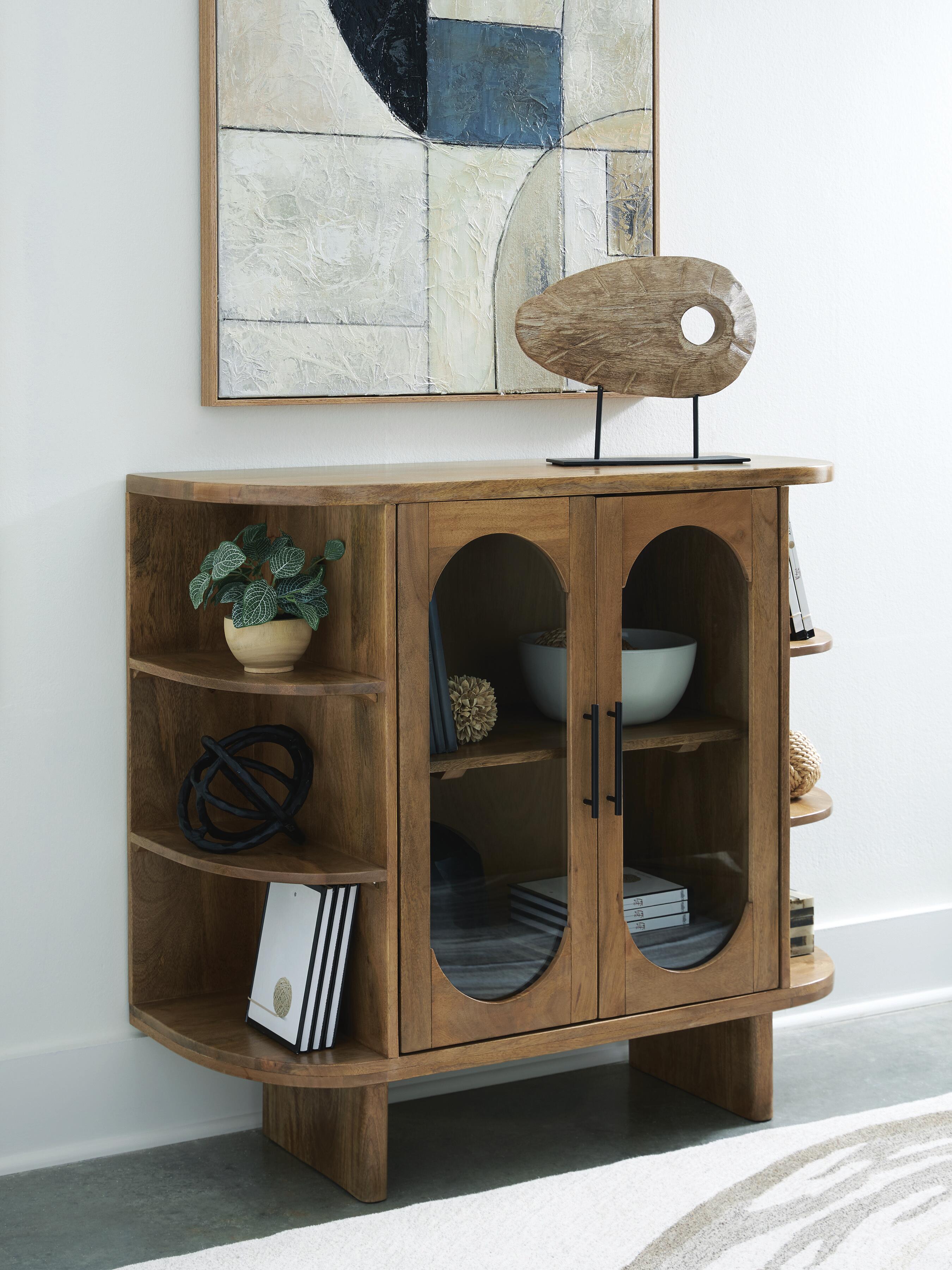 Dar Furniture - Ashley Furniture - Niall Accent Cabinet - Accent Cabinet / Light Brown - A4000707