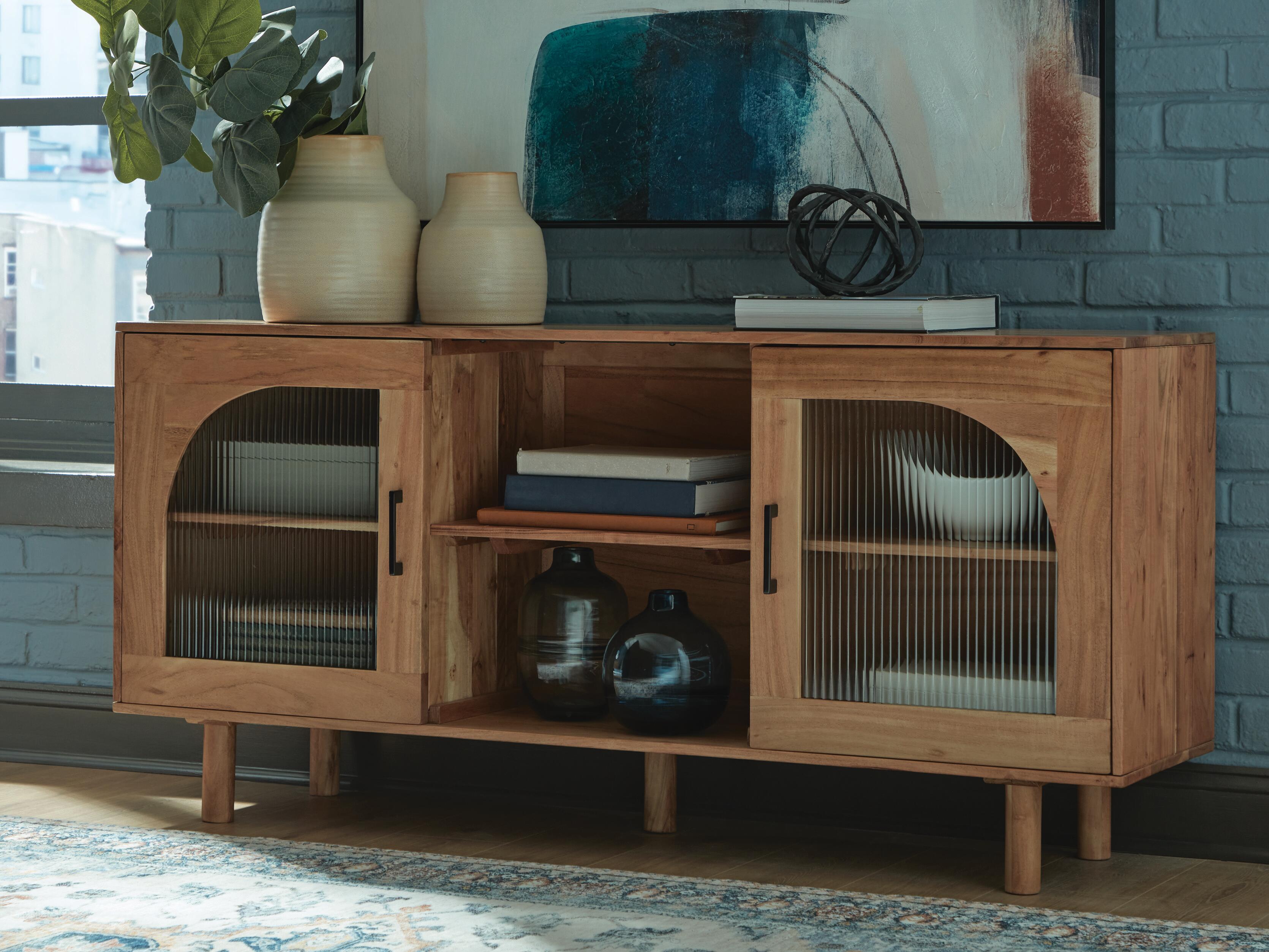 Dar Furniture - Ashley Furniture - Adway Accent Cabinet - Accent Cabinet / Natural Brown - A4000709