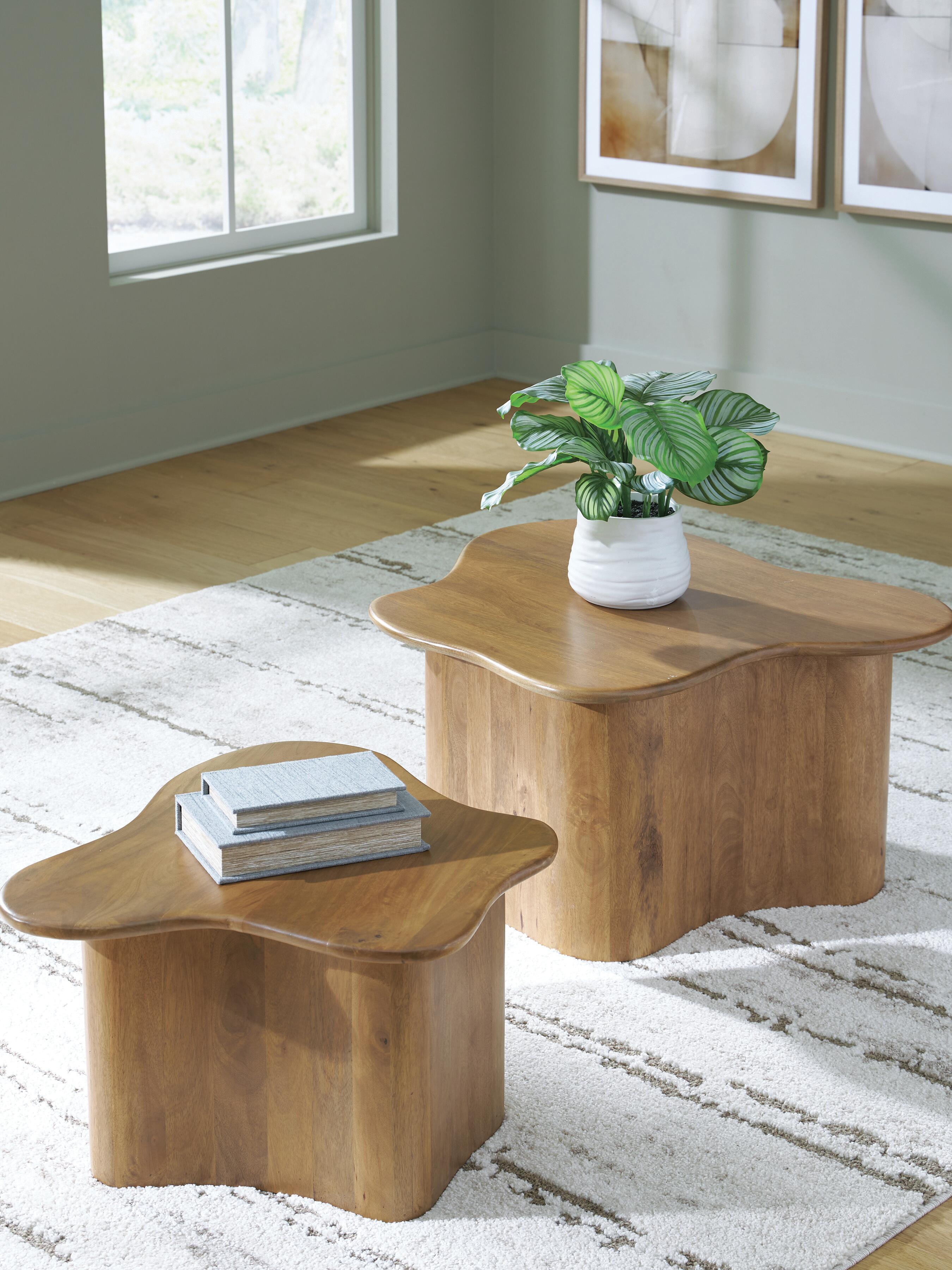 Dar Furniture - Ashley Furniture - Abeford Accent Coffee Table (Set of 2) - Accent Cocktail TBL Set (Set of 2) / Brown - A4000711