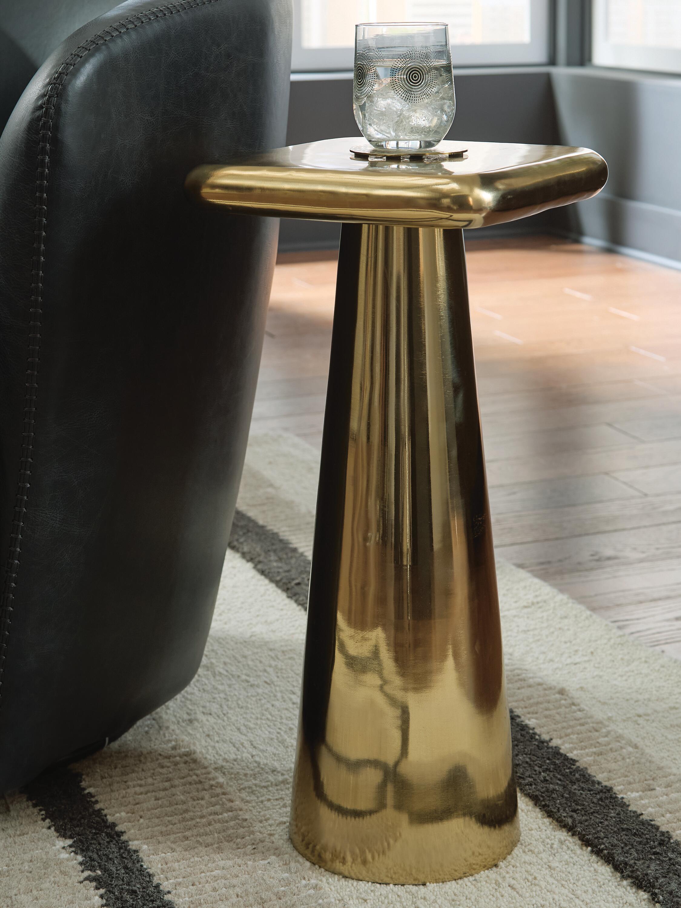 Dar Furniture - Ashley Furniture - Dallenburg Accent Table - Accent Table / Gold Finish - A4000717