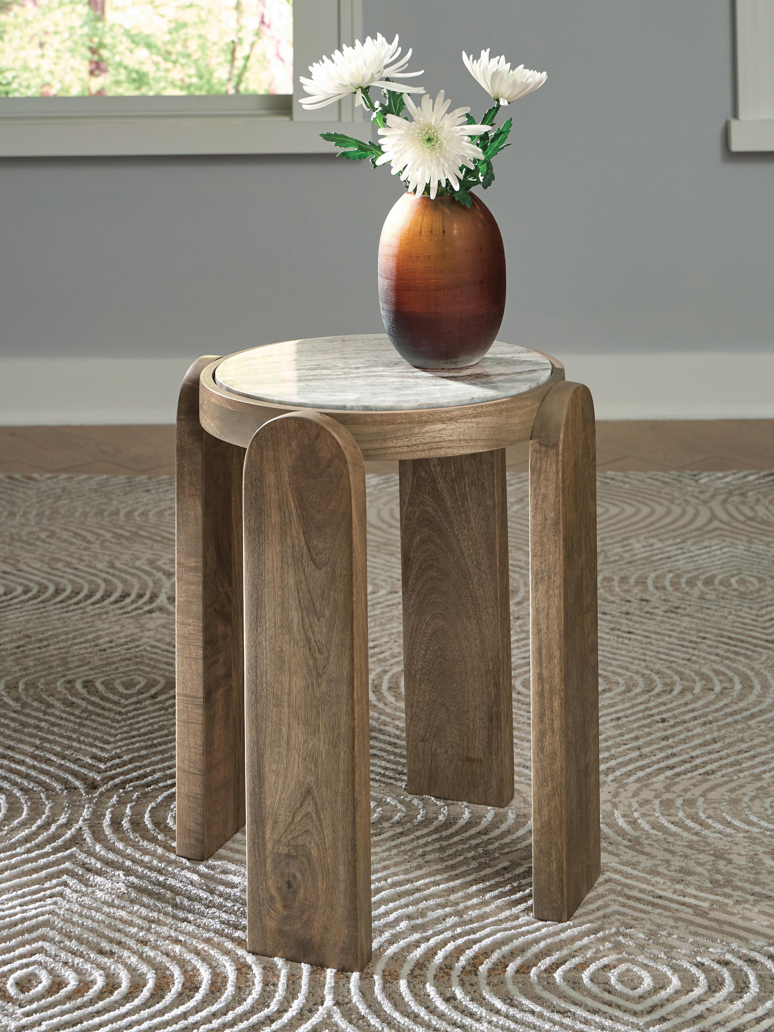 Dar Furniture - Ashley Furniture - Gavrilley Accent Table - Accent Table / Gray/White/Brown - A4000722