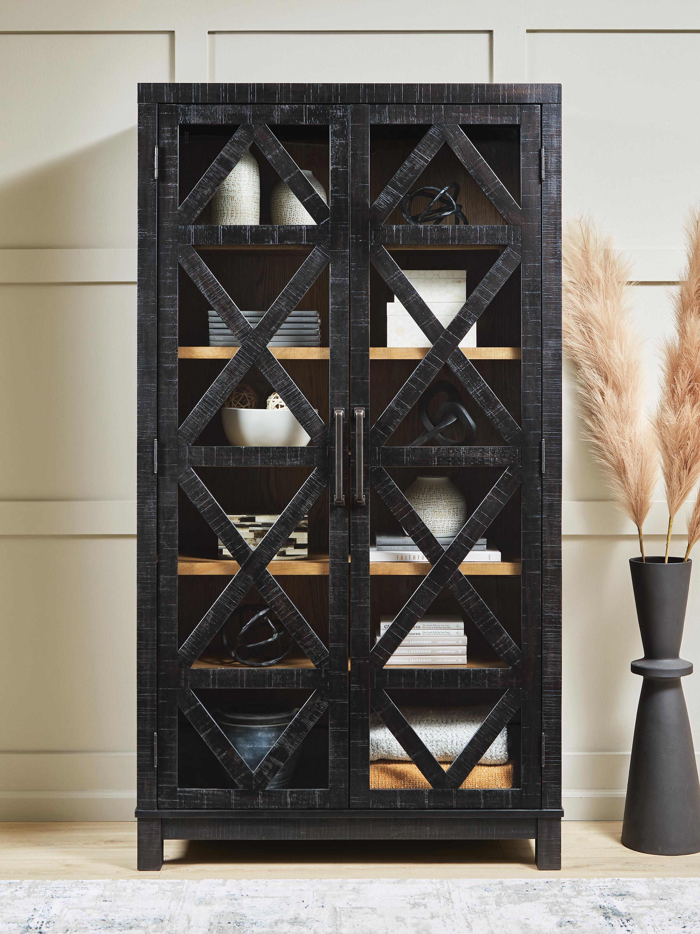 Dar Furniture - Ashley Furniture - Christop Accent Cabinet - Accent Cabinet / Black/Brown - A4000728