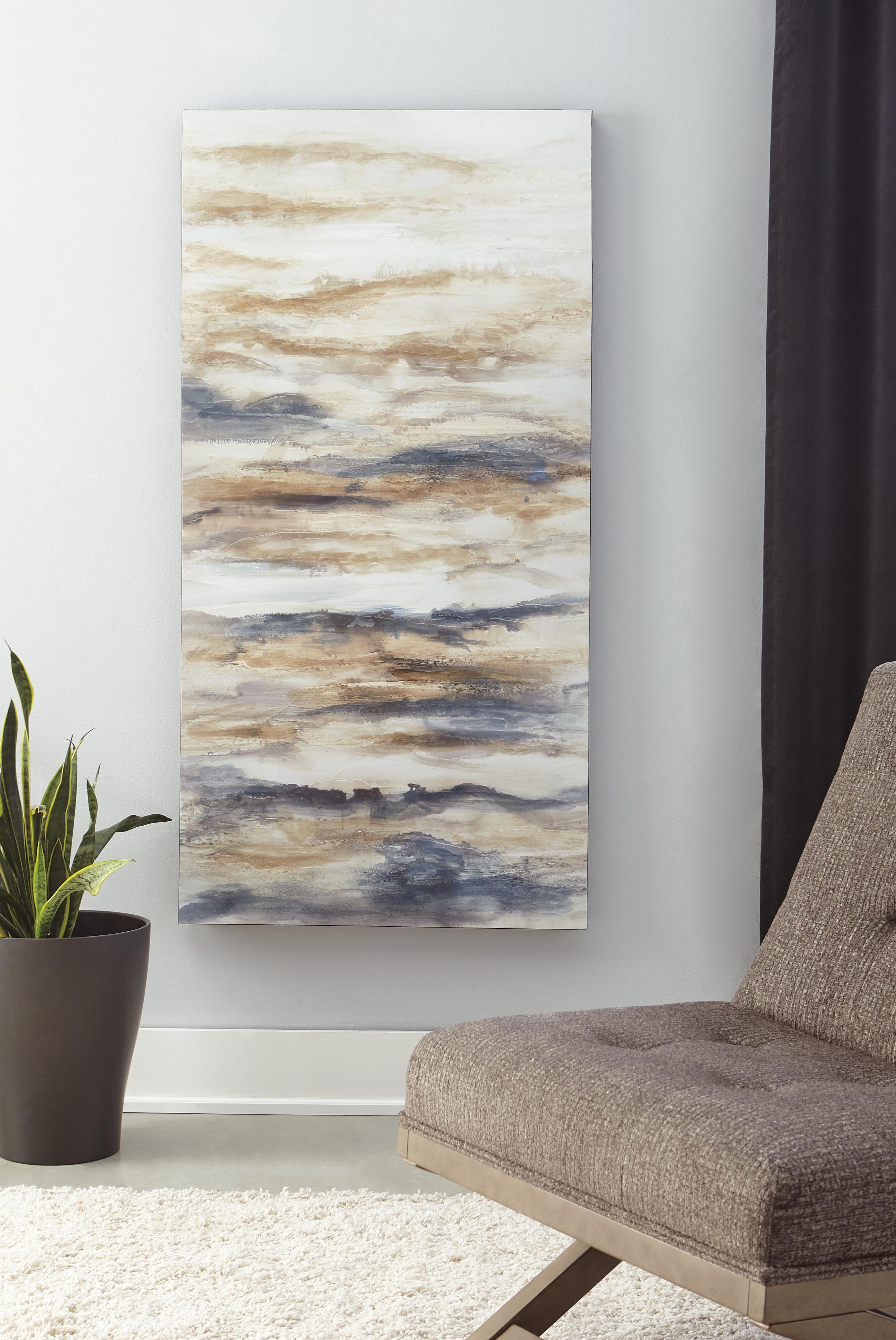 Dar Furniture - Ashley Furniture - Joely Wall Art - Wall Art / Blue/Tan - A8000277