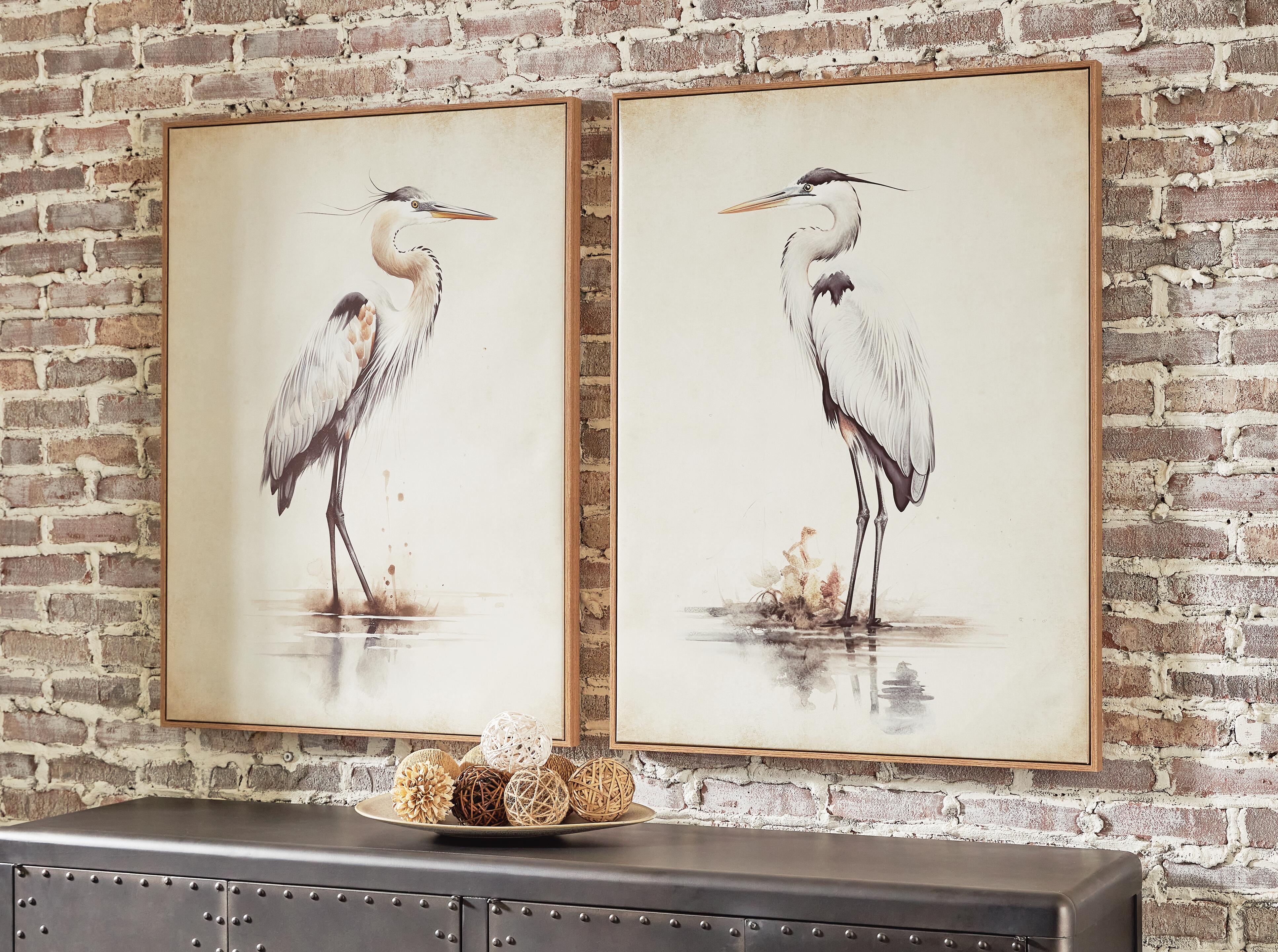 Dar Furniture - Ashley Furniture - Aubinell Wall Art (Set of 2) - Wall Art Set (Set of 2) / Beige - A8000414