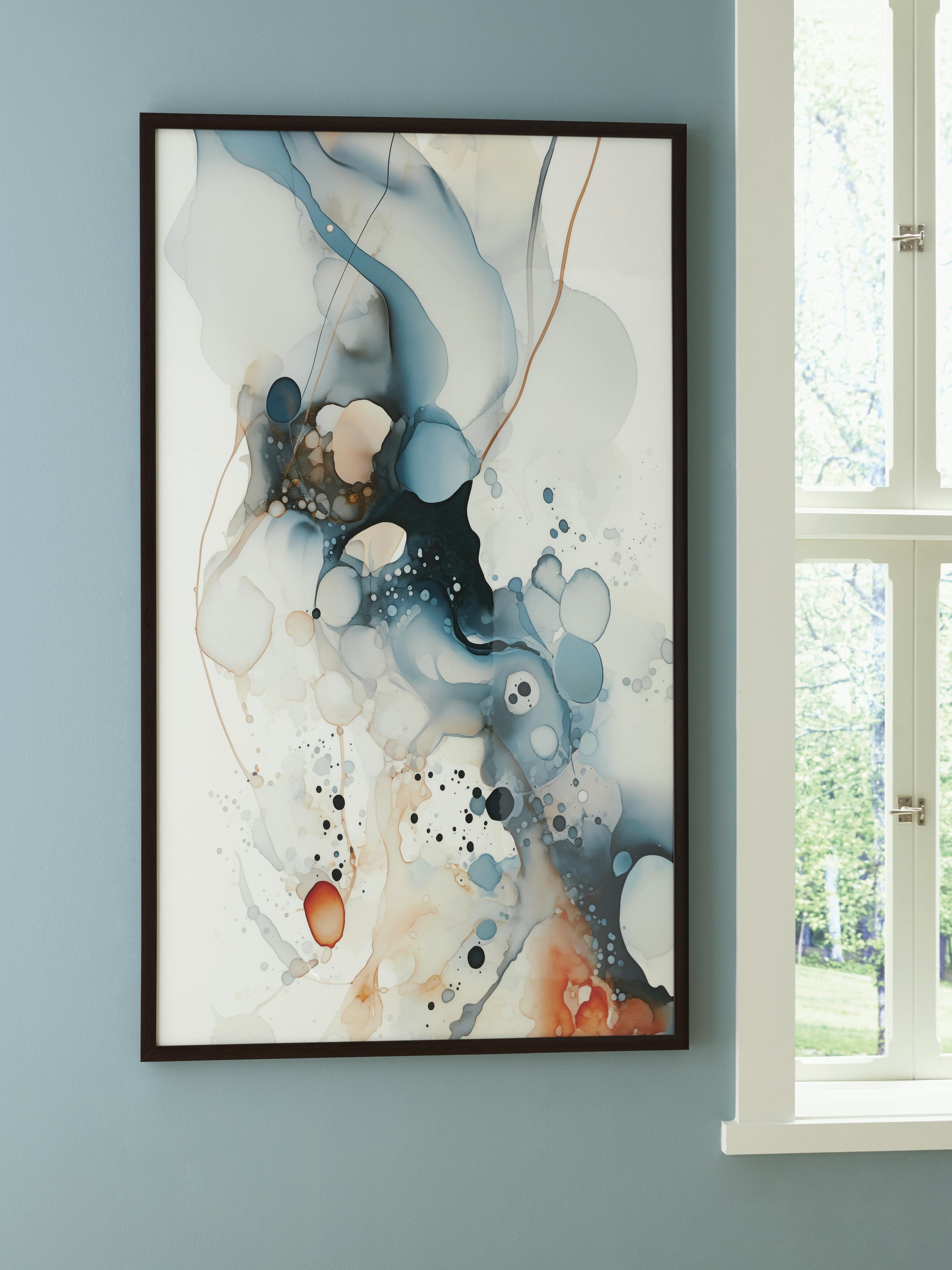 Dar Furniture - Ashley Furniture - Foxenburg Wall Art - Wall Art / Blue/Amber/White - A8000432