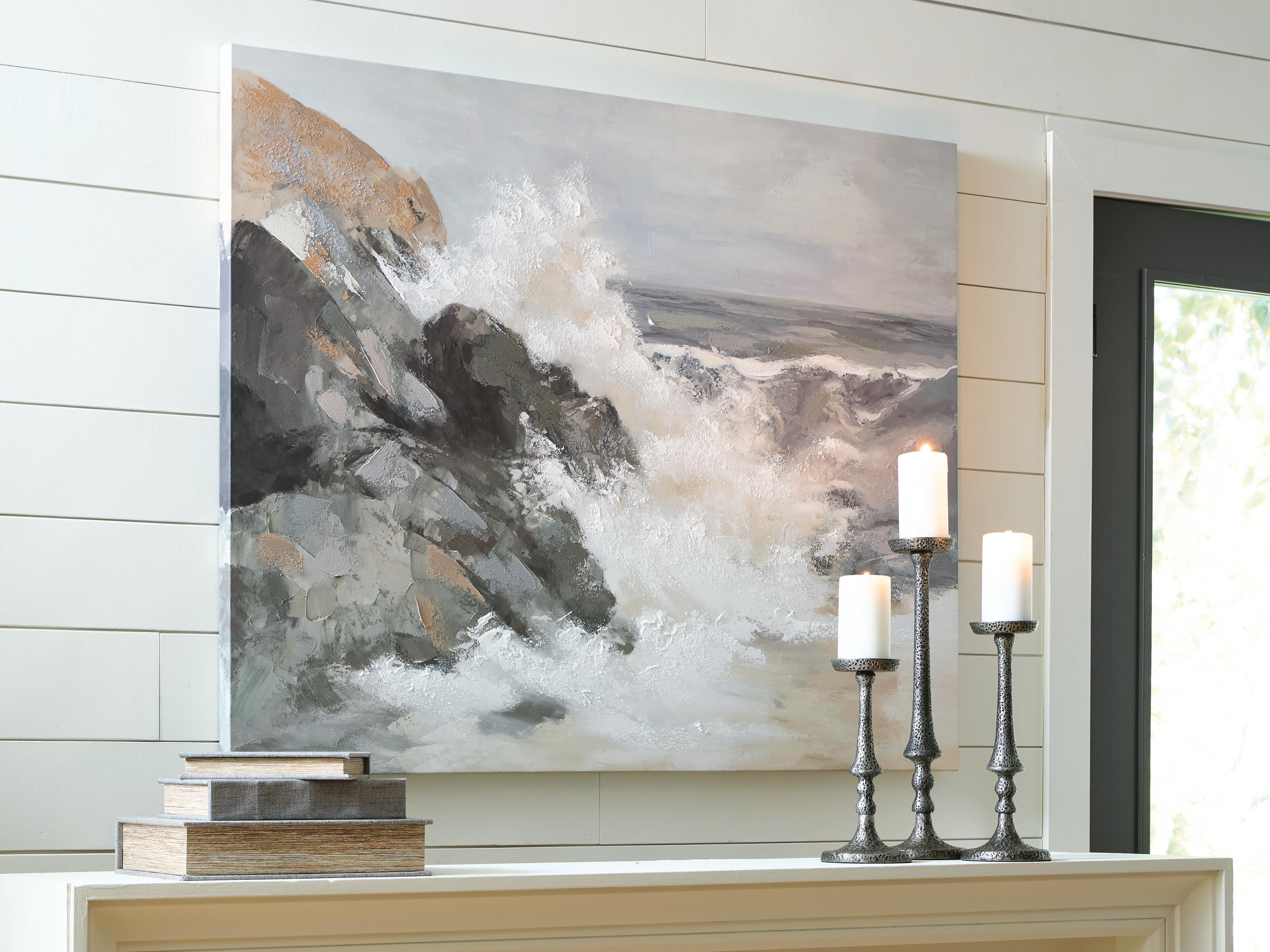 Dar Furniture - Ashley Furniture - Worthner Wall Art - Wall Art / Tan/Gray/White - A8000483