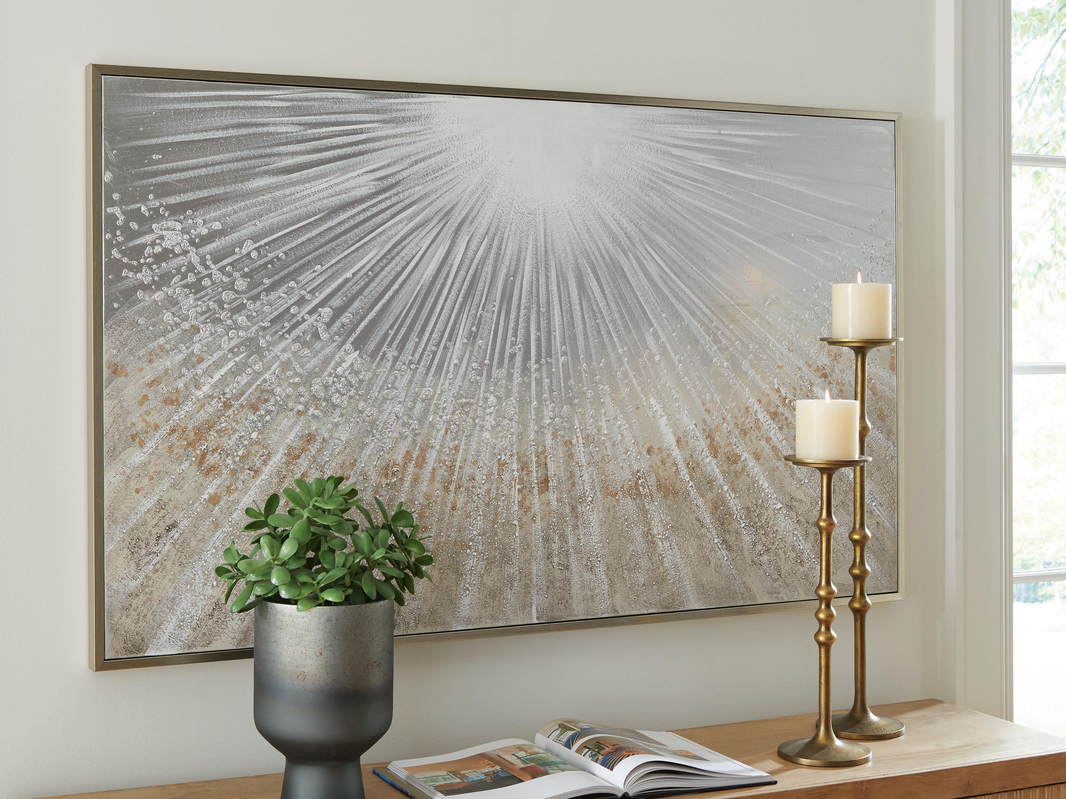 Dar Furniture - Ashley Furniture - Waldard Wall Art - Wall Art / Gray/Taupe/White - A8000501
