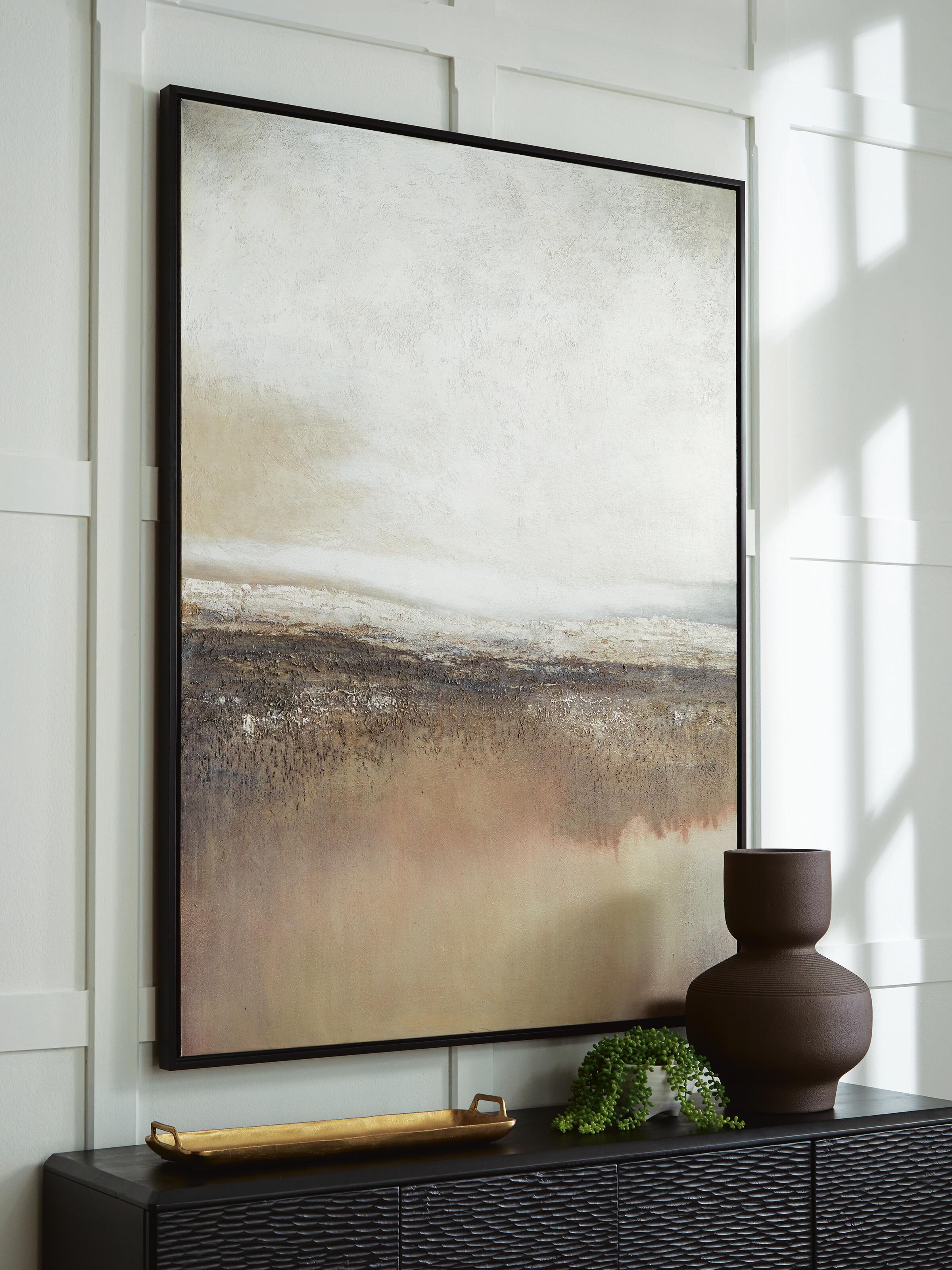 Dar Furniture - Ashley Furniture - Siaking Wall Art - Wall Art / Brown/Gray/White - A8000509