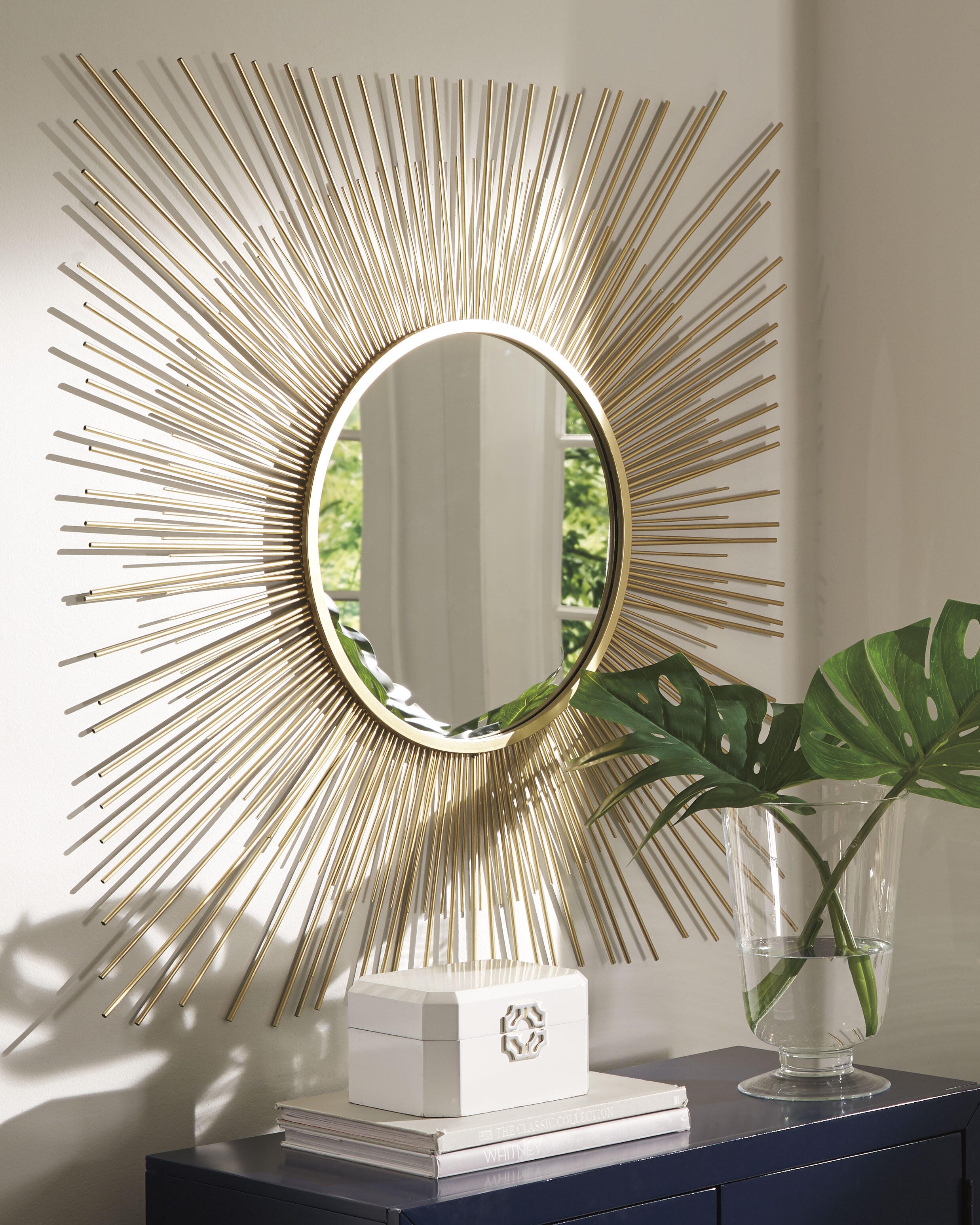 Dar Furniture - Ashley Furniture - Elspeth Accent Mirror - Accent Mirror / Gold Finish - A8010124