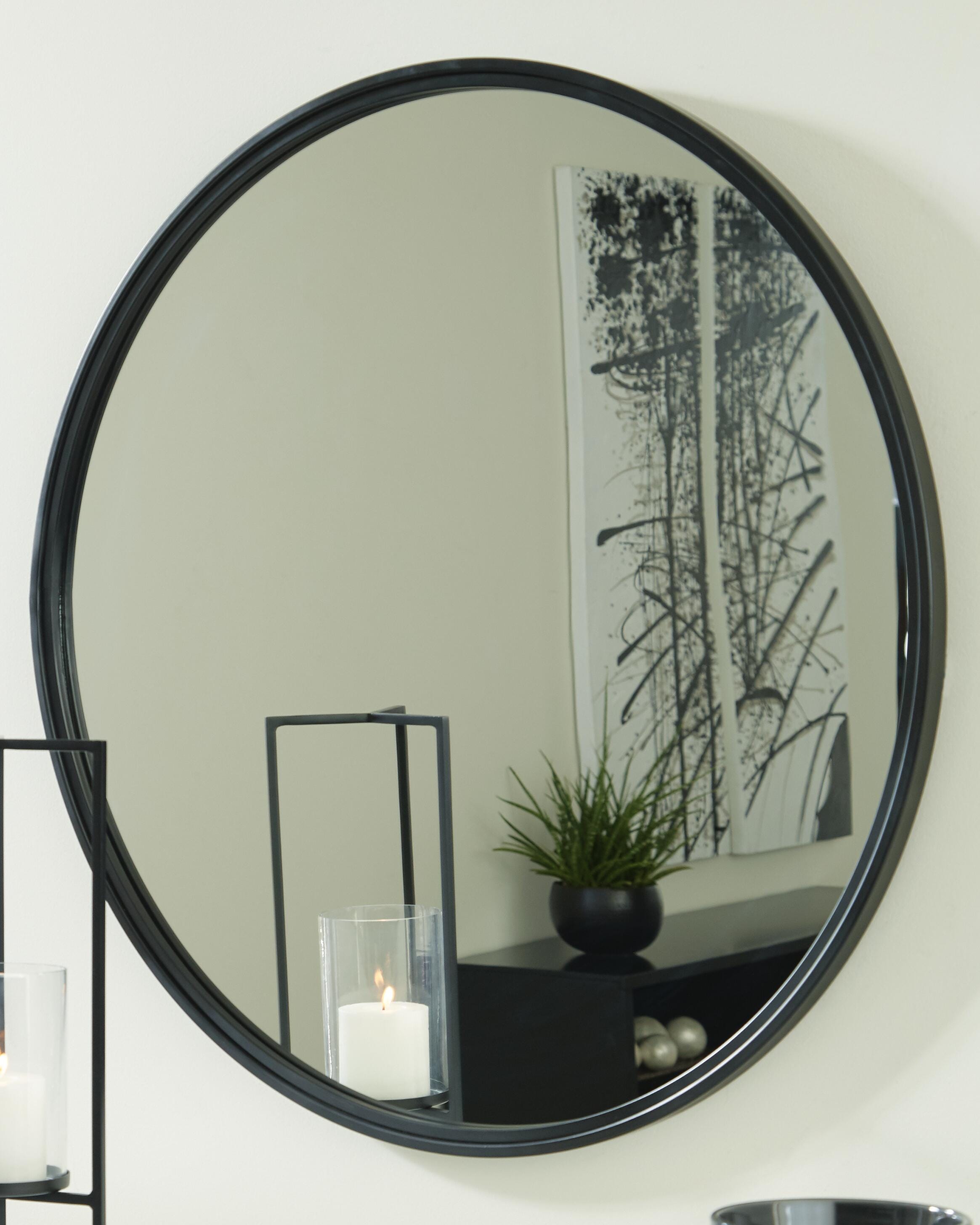 Dar Furniture - Ashley Furniture - Brocky Accent Mirror - Accent Mirror / Black - A8010210