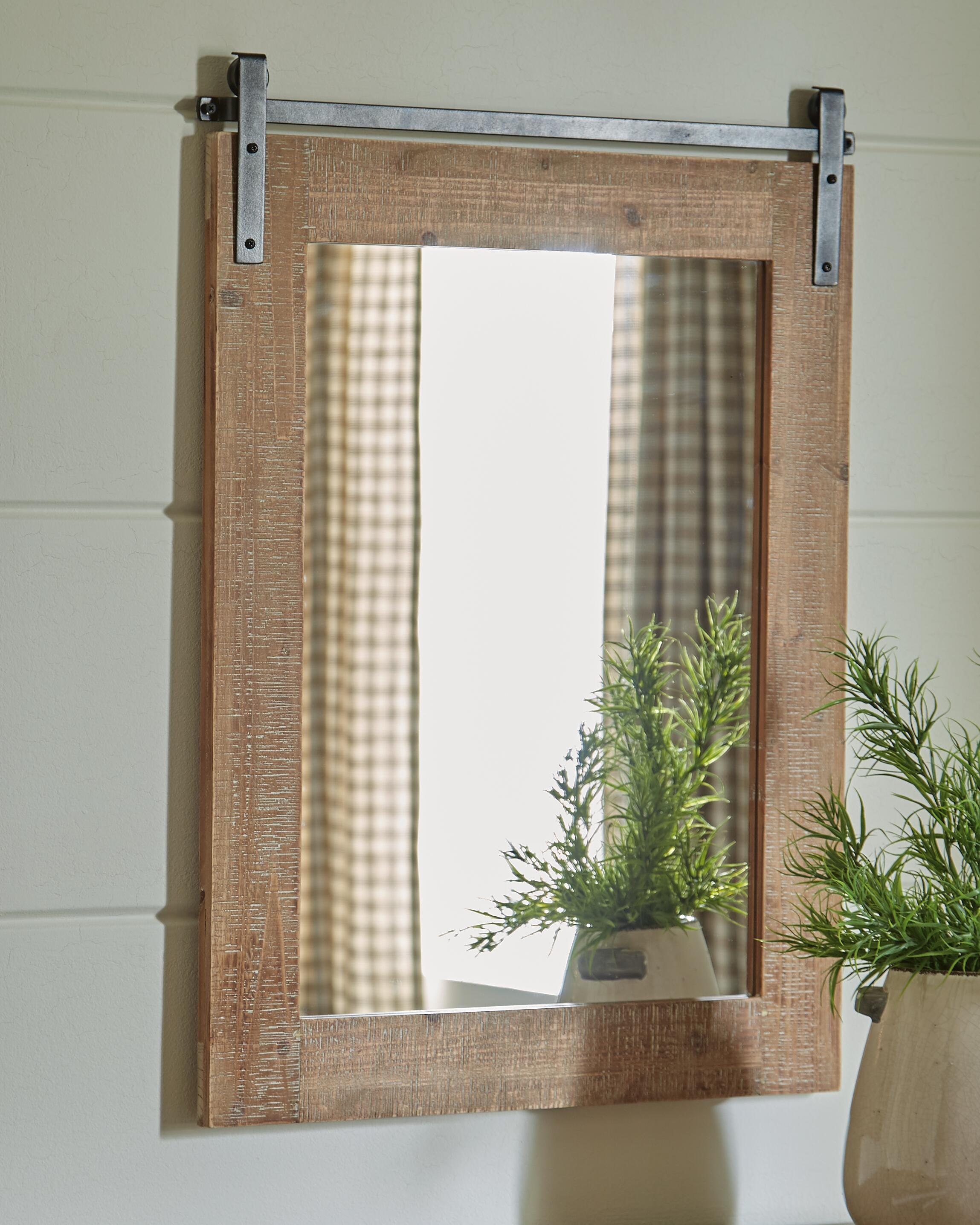 Dar Furniture - Ashley Furniture - Lanie Accent Mirror - Accent Mirror / Antique Brown - A8010223