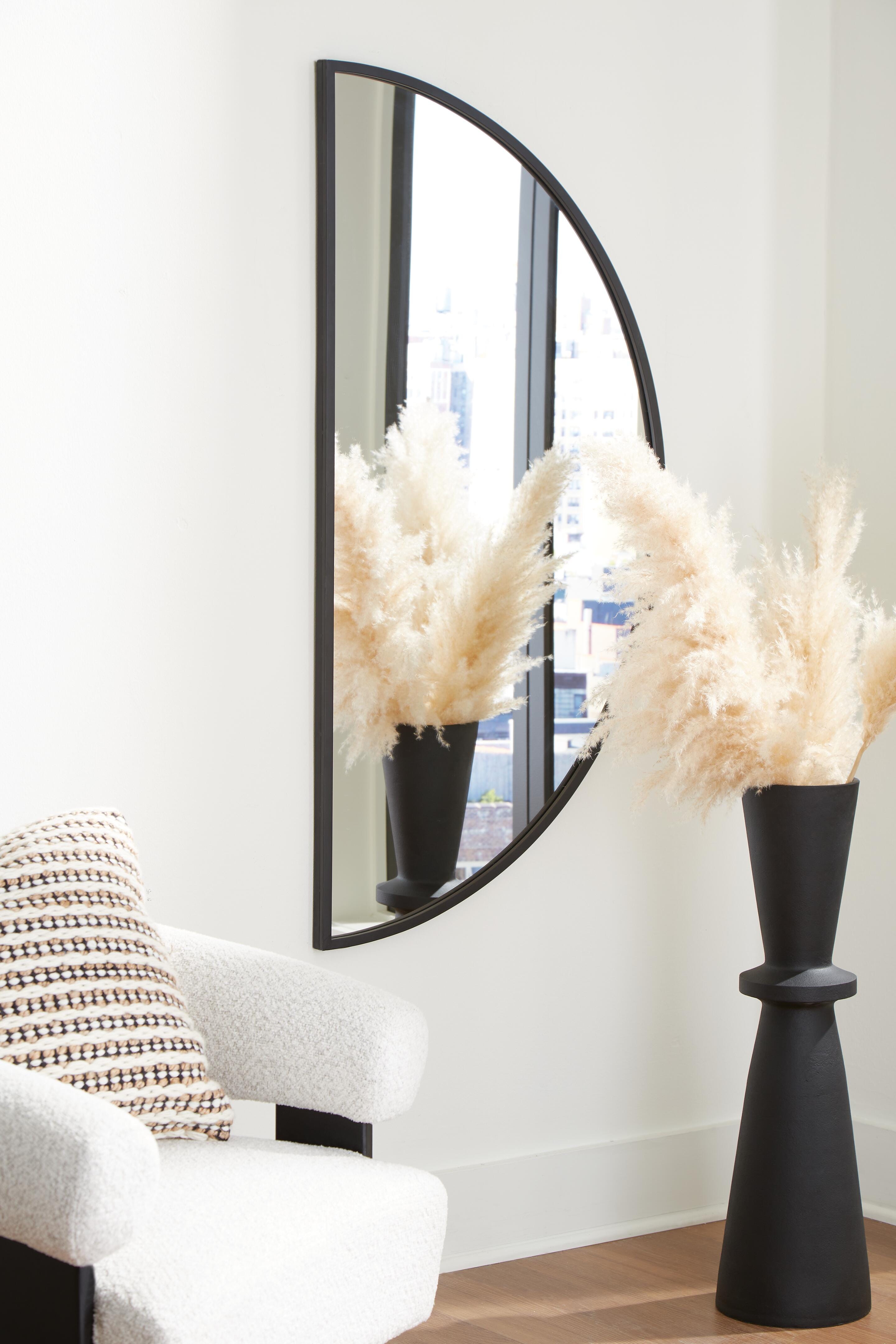 Dar Furniture - Ashley Furniture - Denlow Accent Mirror - Accent Mirror / Black - A8010333