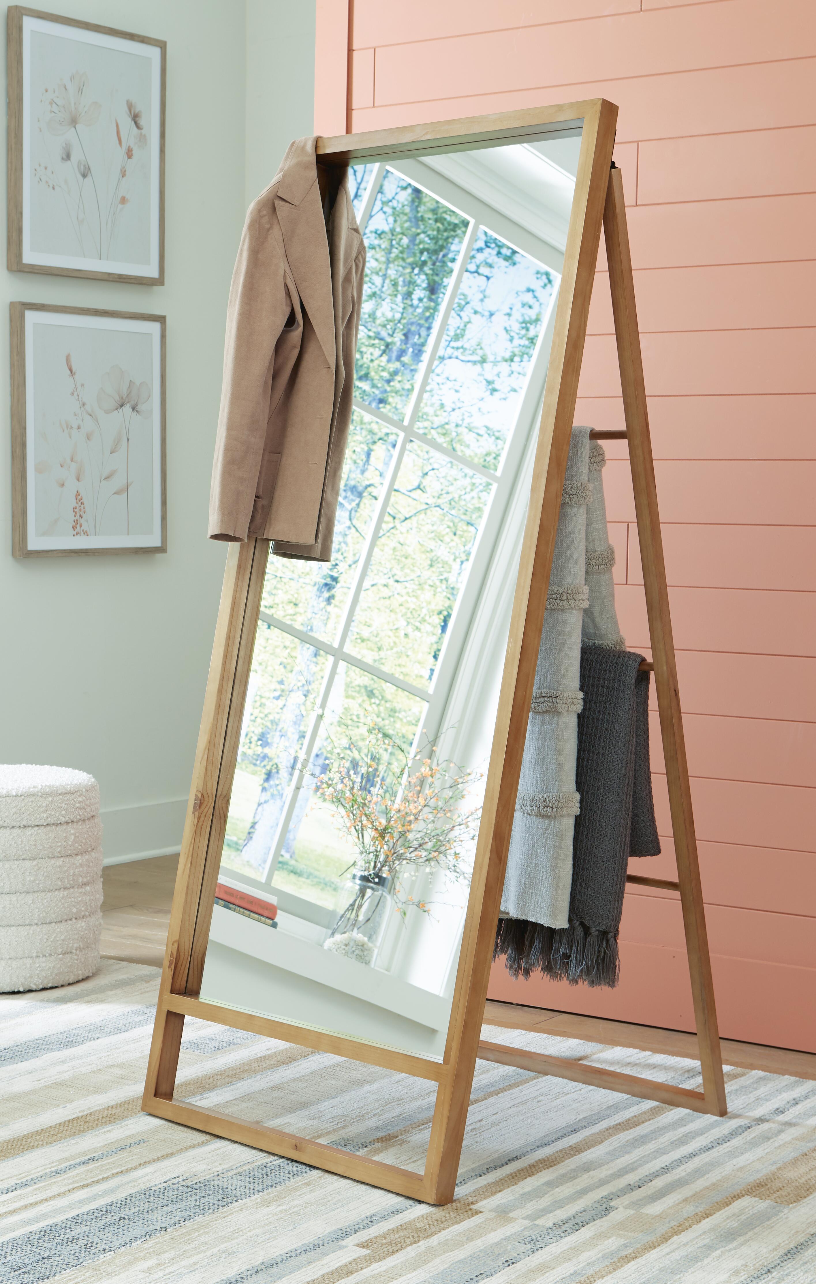 Dar Furniture - Ashley Furniture - Devford Floor Mirror - Floor Mirror / Brown - A8010341