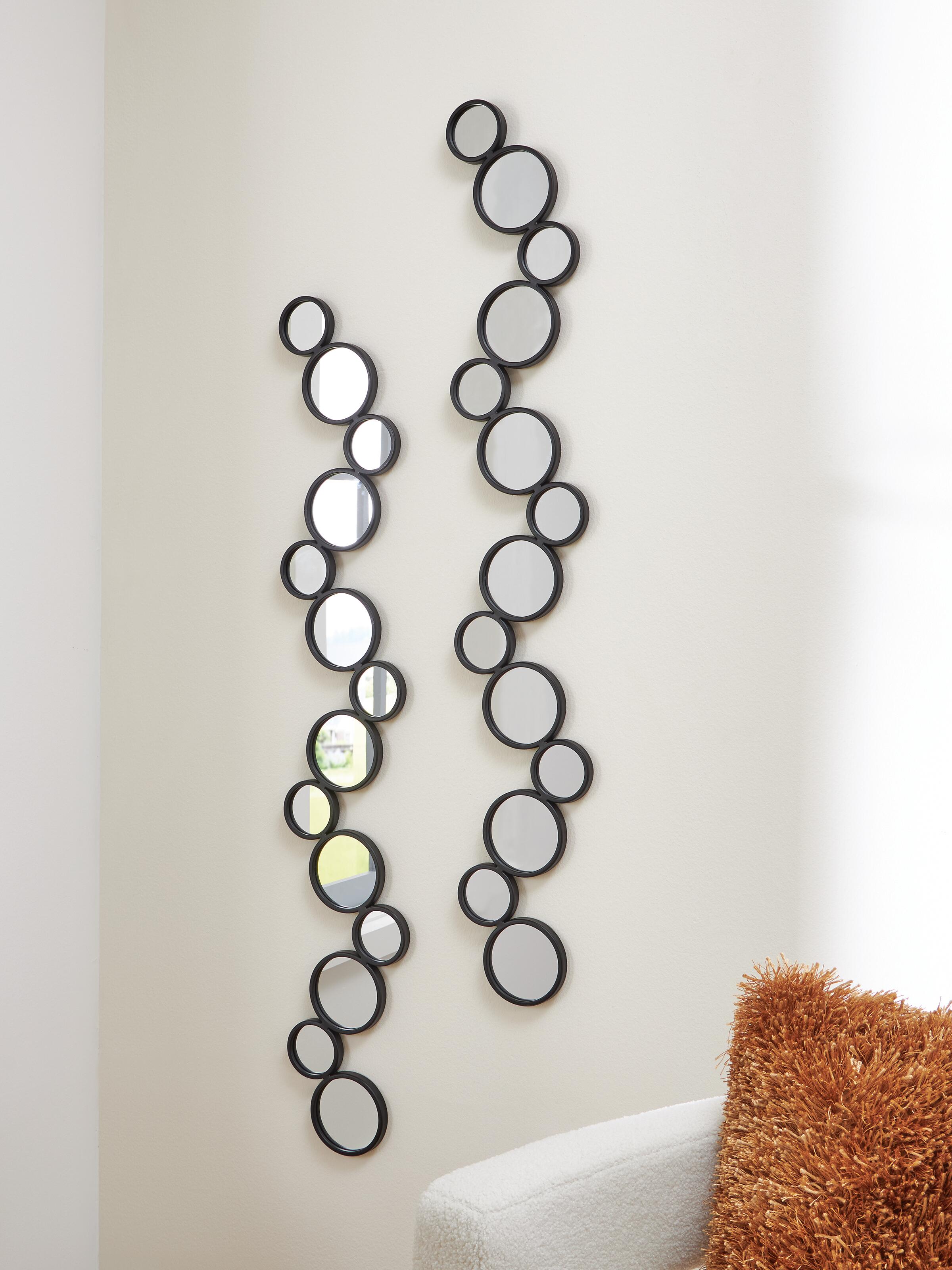 Dar Furniture - Ashley Furniture - Vinler Accent Mirror Set (Set of 2) - Accent Mirror Set (Set of 2) / Black - A8010353