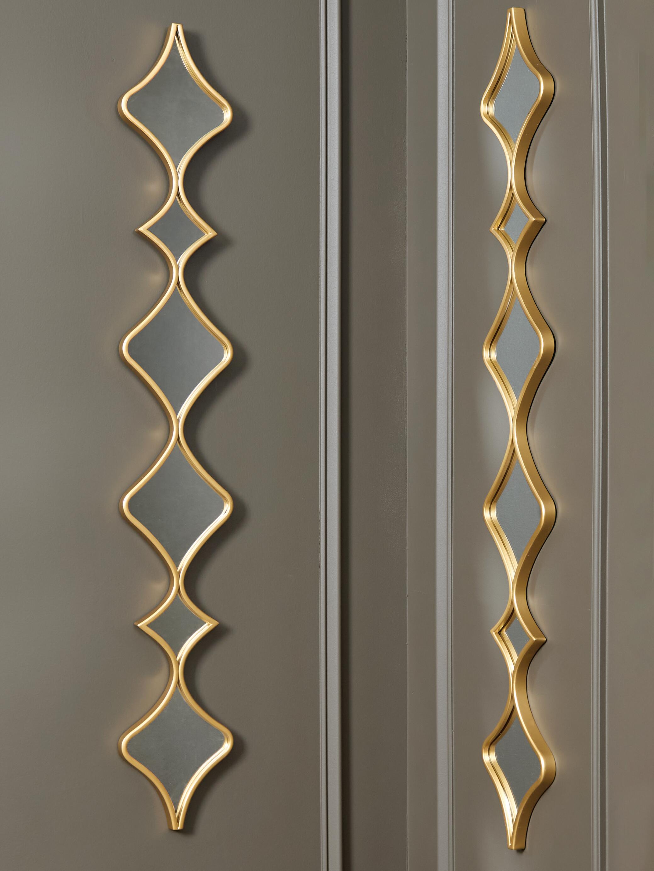 Dar Furniture - Ashley Furniture - Harriswood Accent Mirror Set (Set of 2) - Accent Mirror Set (Set of 2) / Gold Finish - A8010354