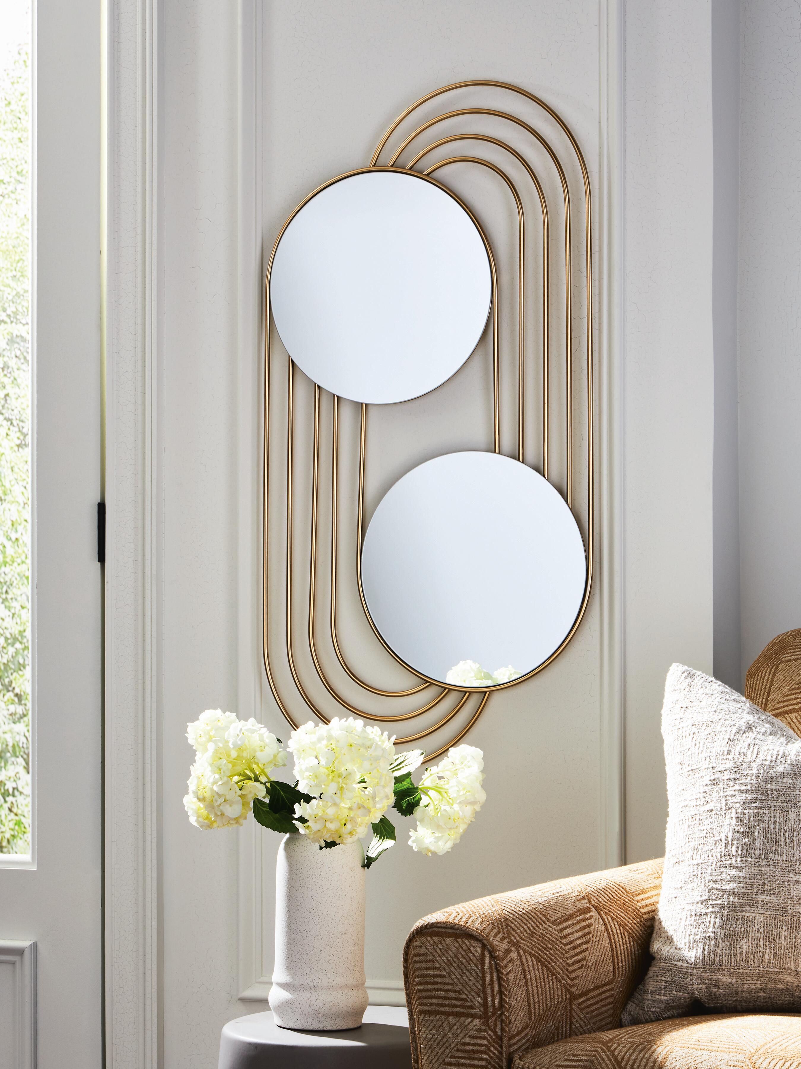Dar Furniture - Ashley Furniture - Warrenley Accent Mirror - Accent Mirror / Gold Finish - A8010401