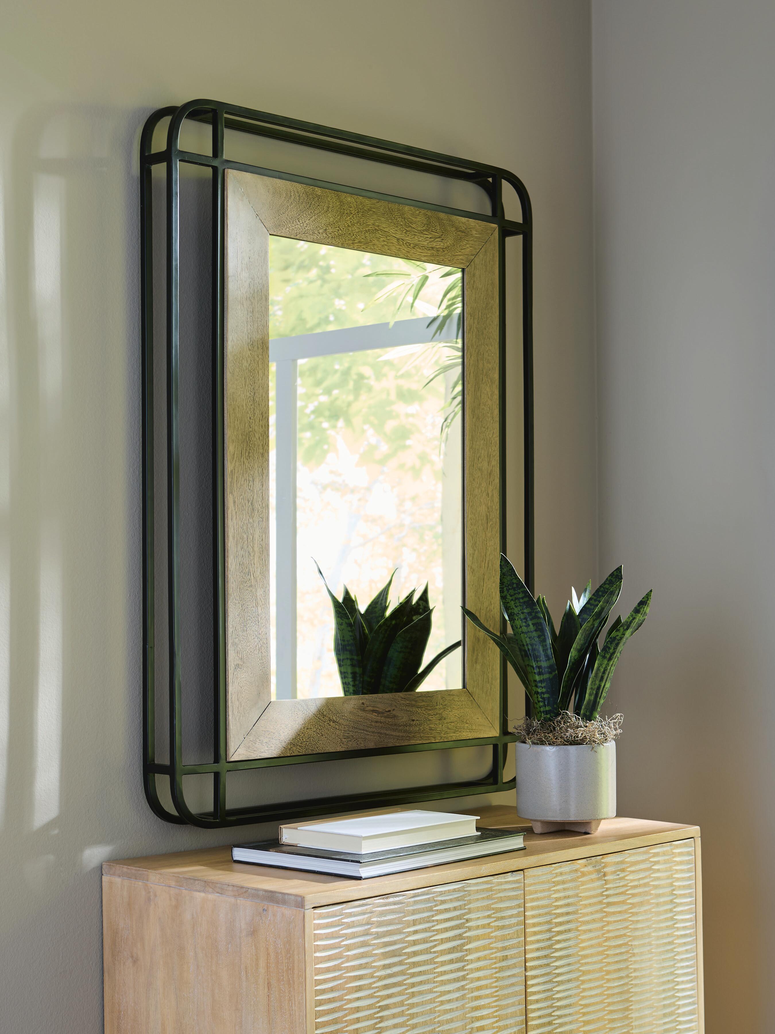 Dar Furniture - Ashley Furniture - Beelman Accent Mirror - Accent Mirror / Black/Brown - A8010409