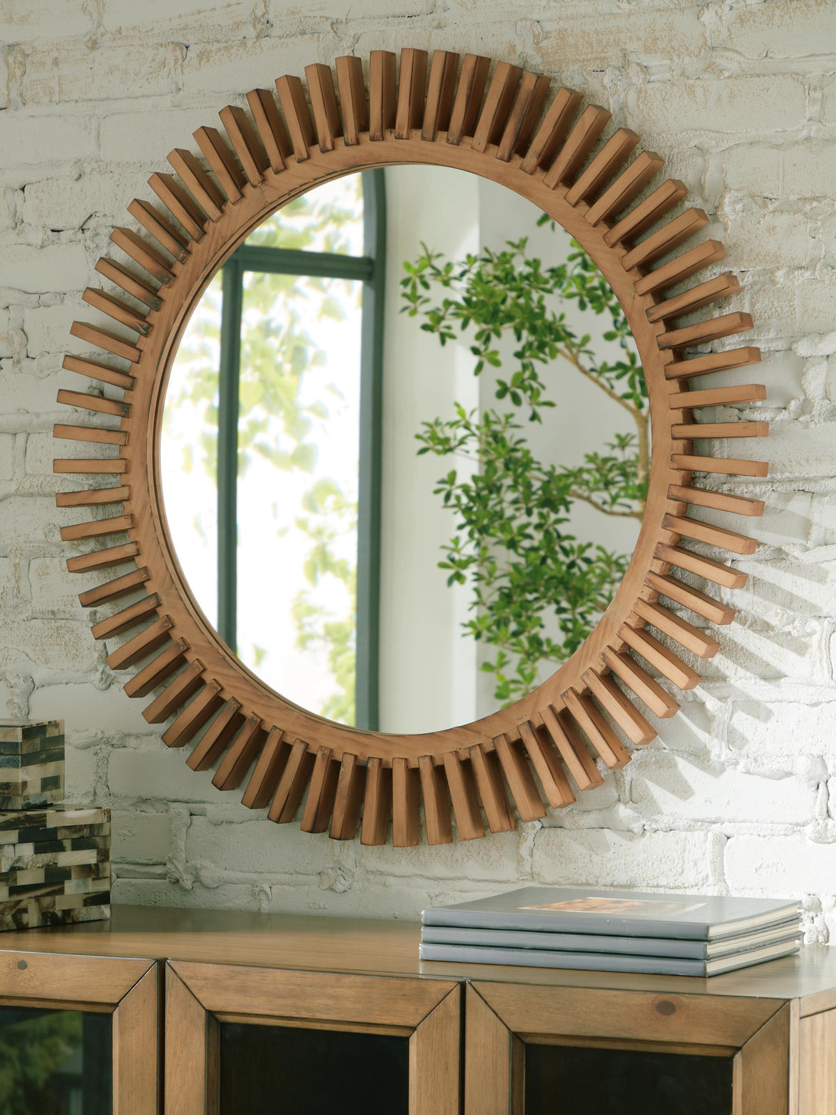 Dar Furniture - Ashley Furniture - Tedwell Accent Mirror - Accent Mirror / Brown - A8010410