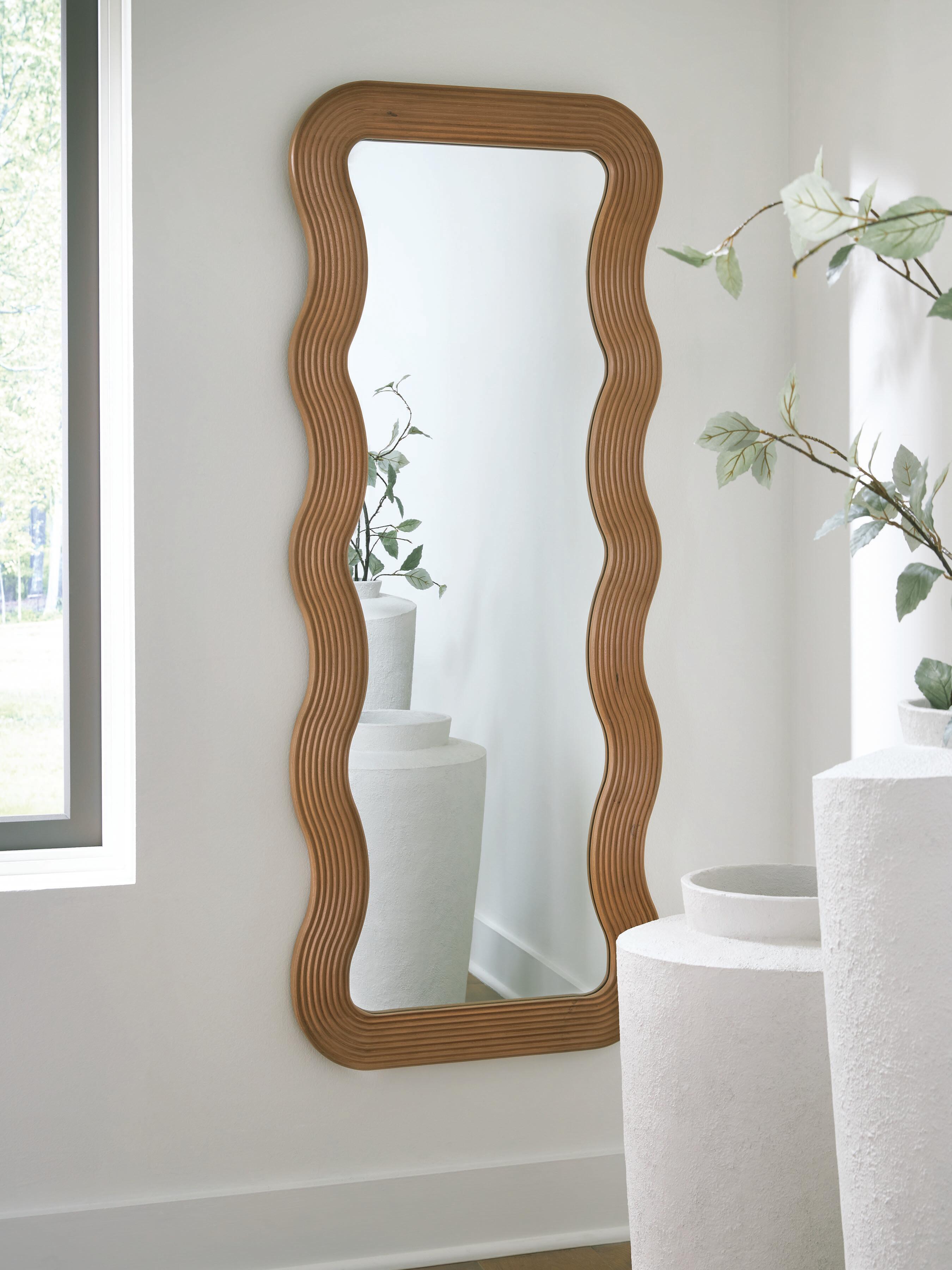 Dar Furniture - Ashley Furniture - Ellisonville Floor Mirror - Floor Mirror / Brown - A8010413