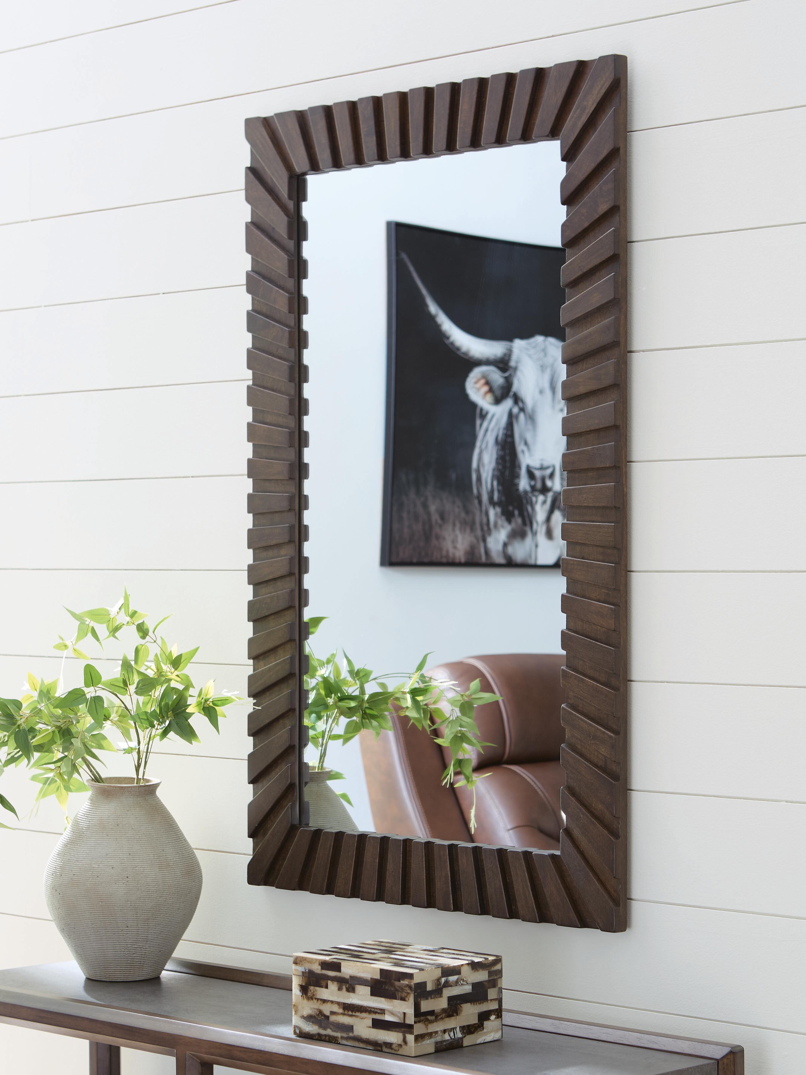 Dar Furniture - Ashley Furniture - Advin Accent Mirror - Accent Mirror / Dark Brown - A8010428
