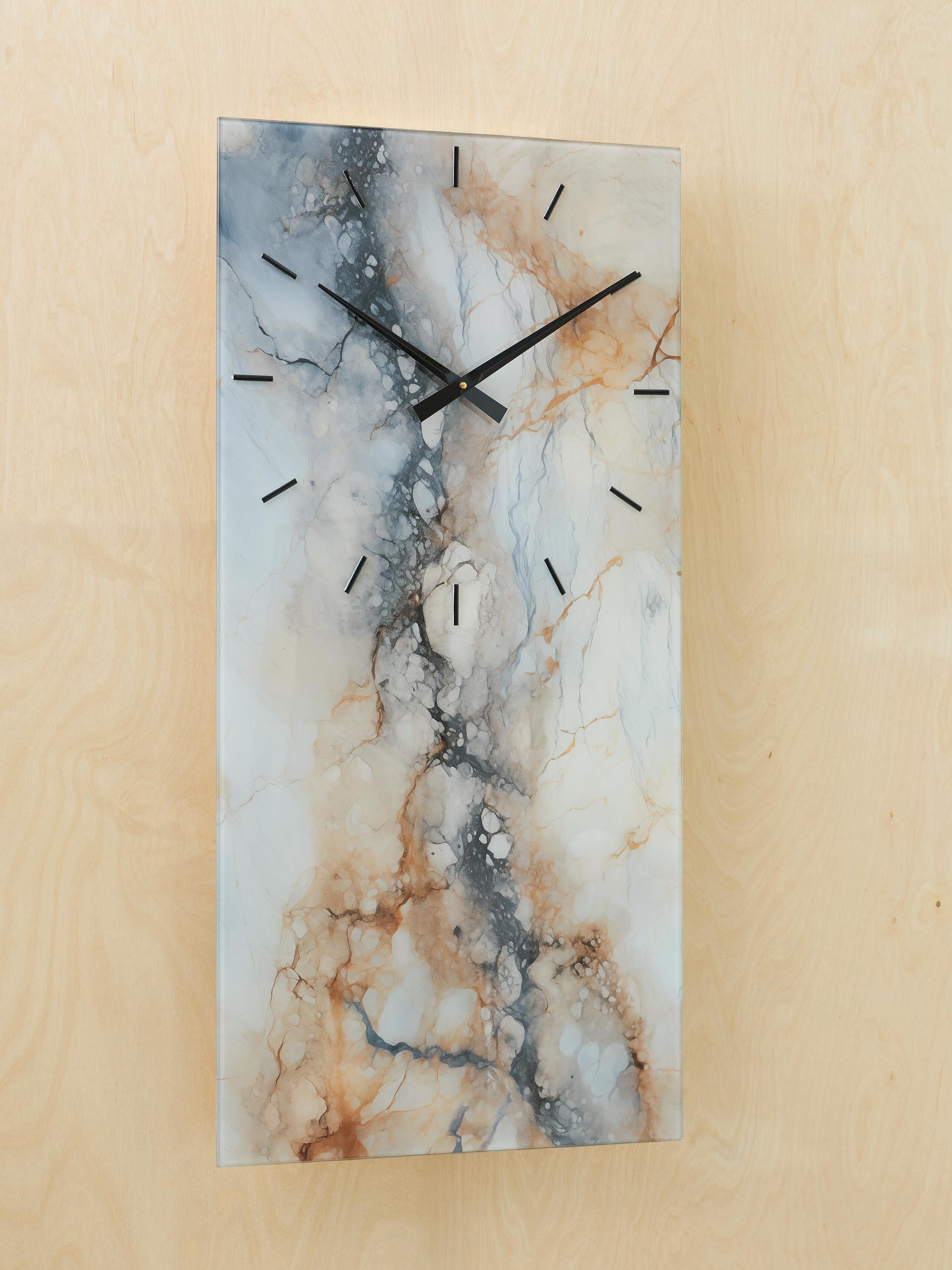 Dar Furniture - Ashley Furniture - Teague Wall Clock - Wall Clock / Brown/Gray/Ivory - A8010432