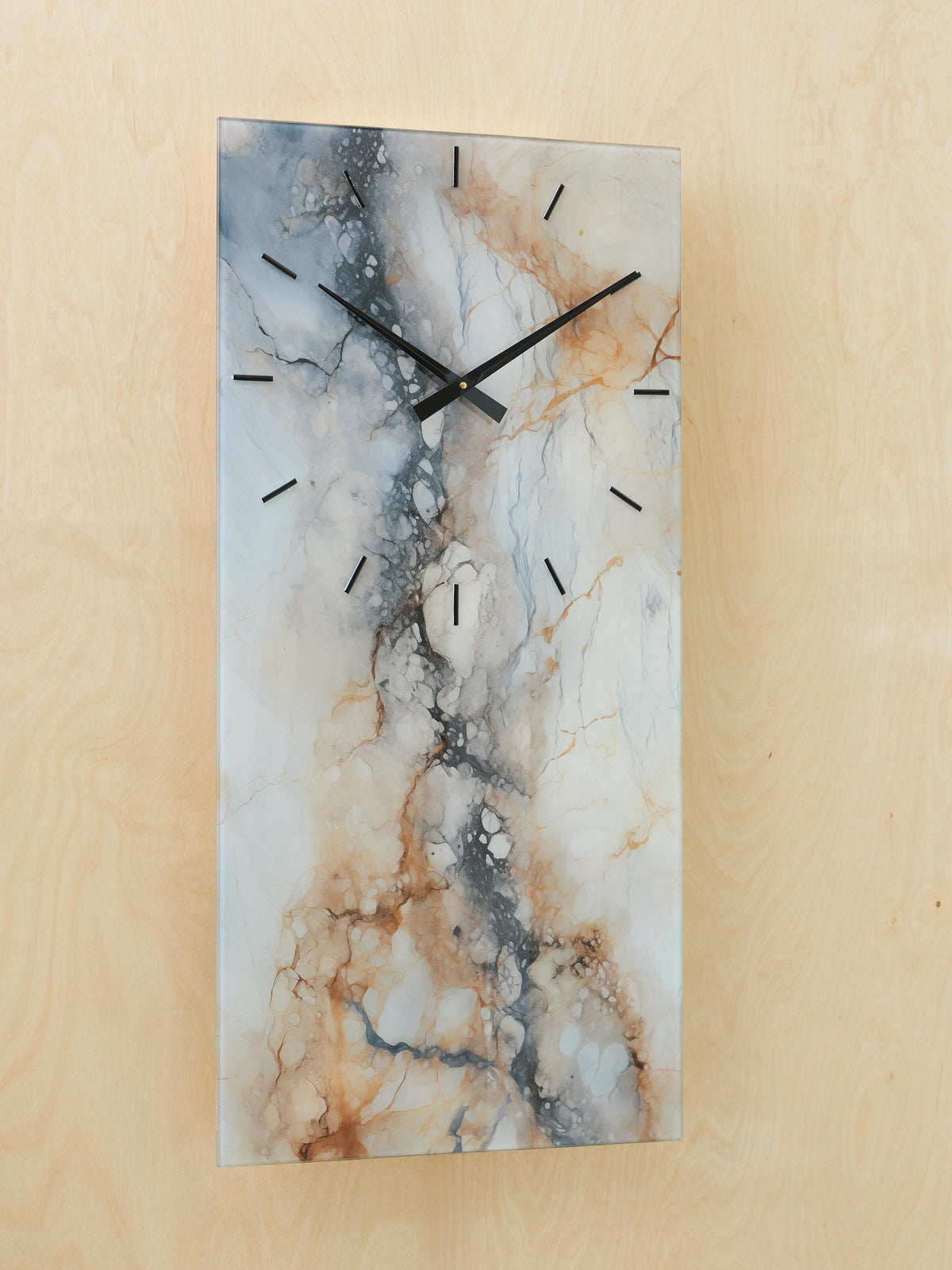 Dar Furniture - Ashley Furniture - Teague Wall Clock - Wall Clock / Brown/Gray/Ivory - A8010432
