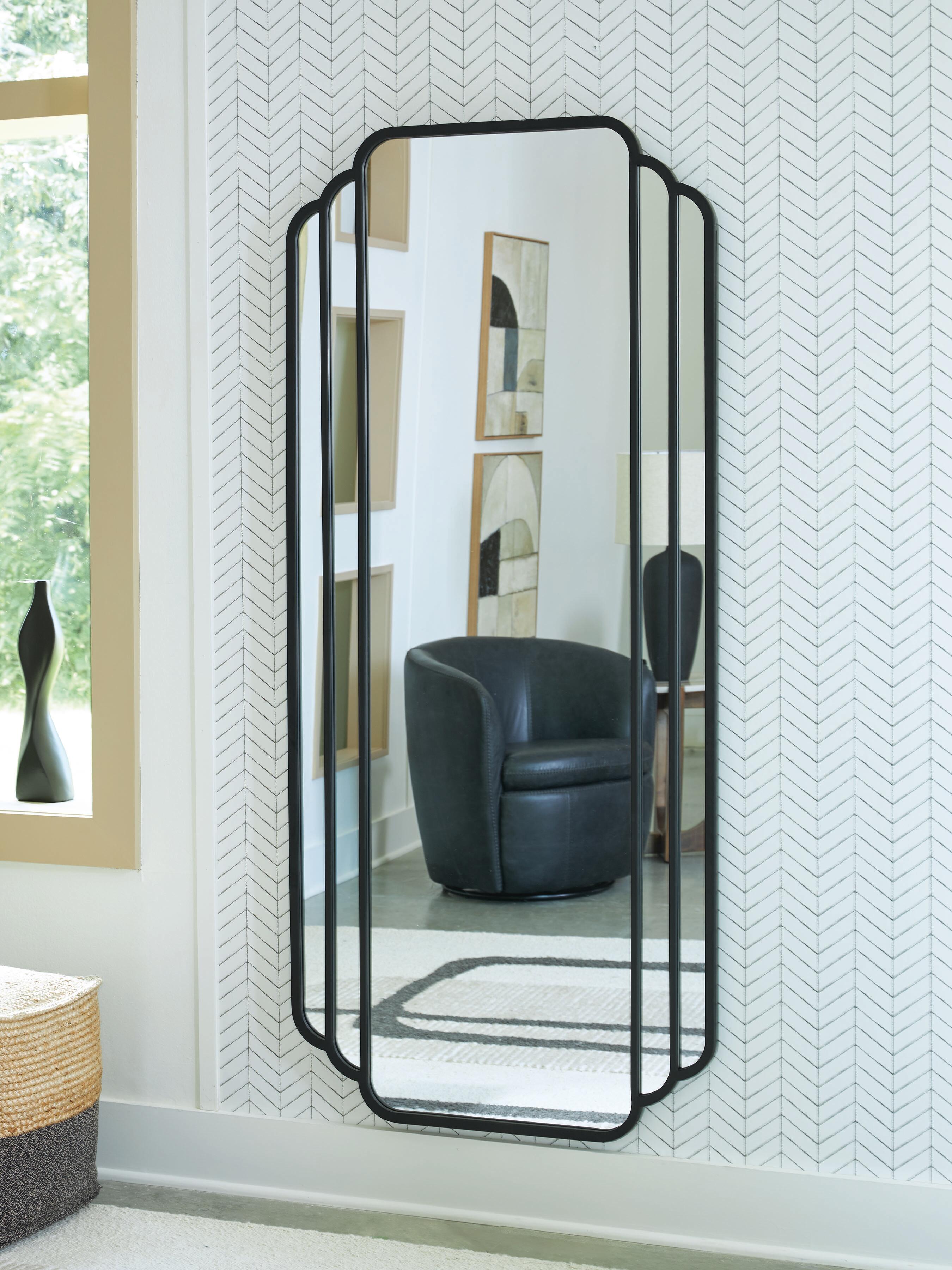 Dar Furniture - Ashley Furniture - Antigone Floor Mirror - Floor Mirror / Black - A8010434