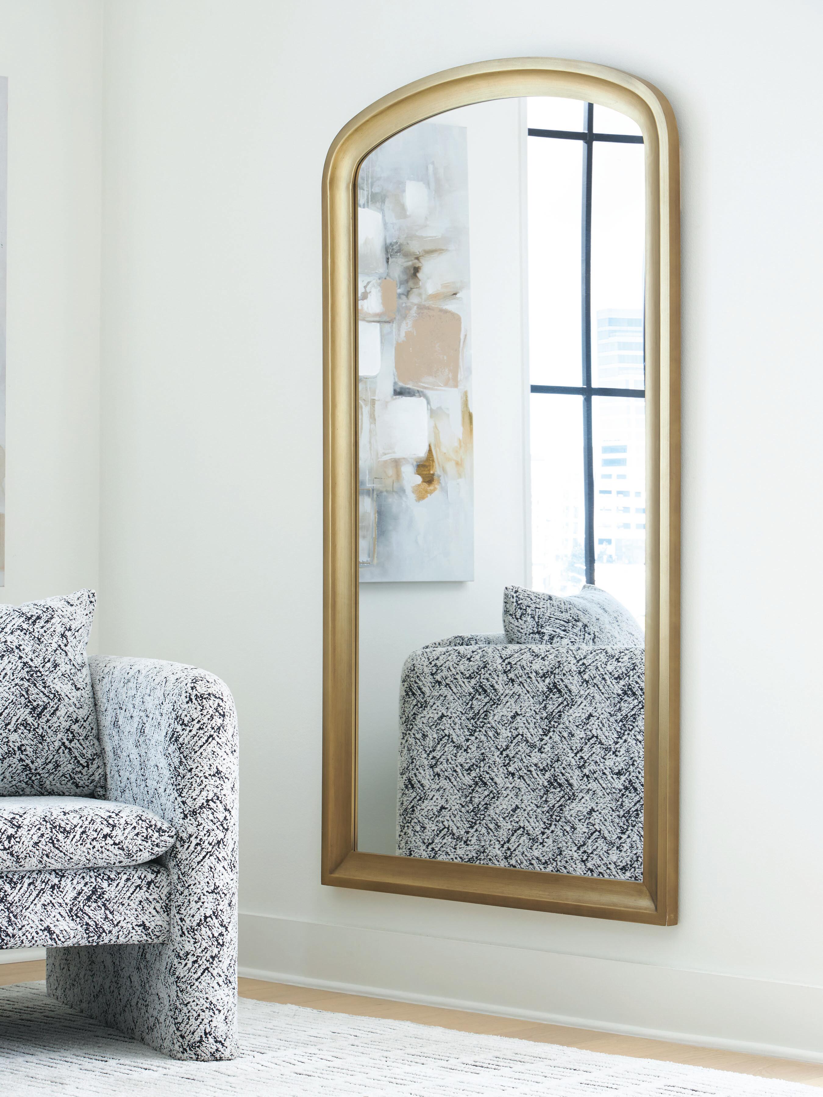 Dar Furniture - Ashley Furniture - Fintan Floor Mirror - Floor Mirror / Gold Finish - A8010436