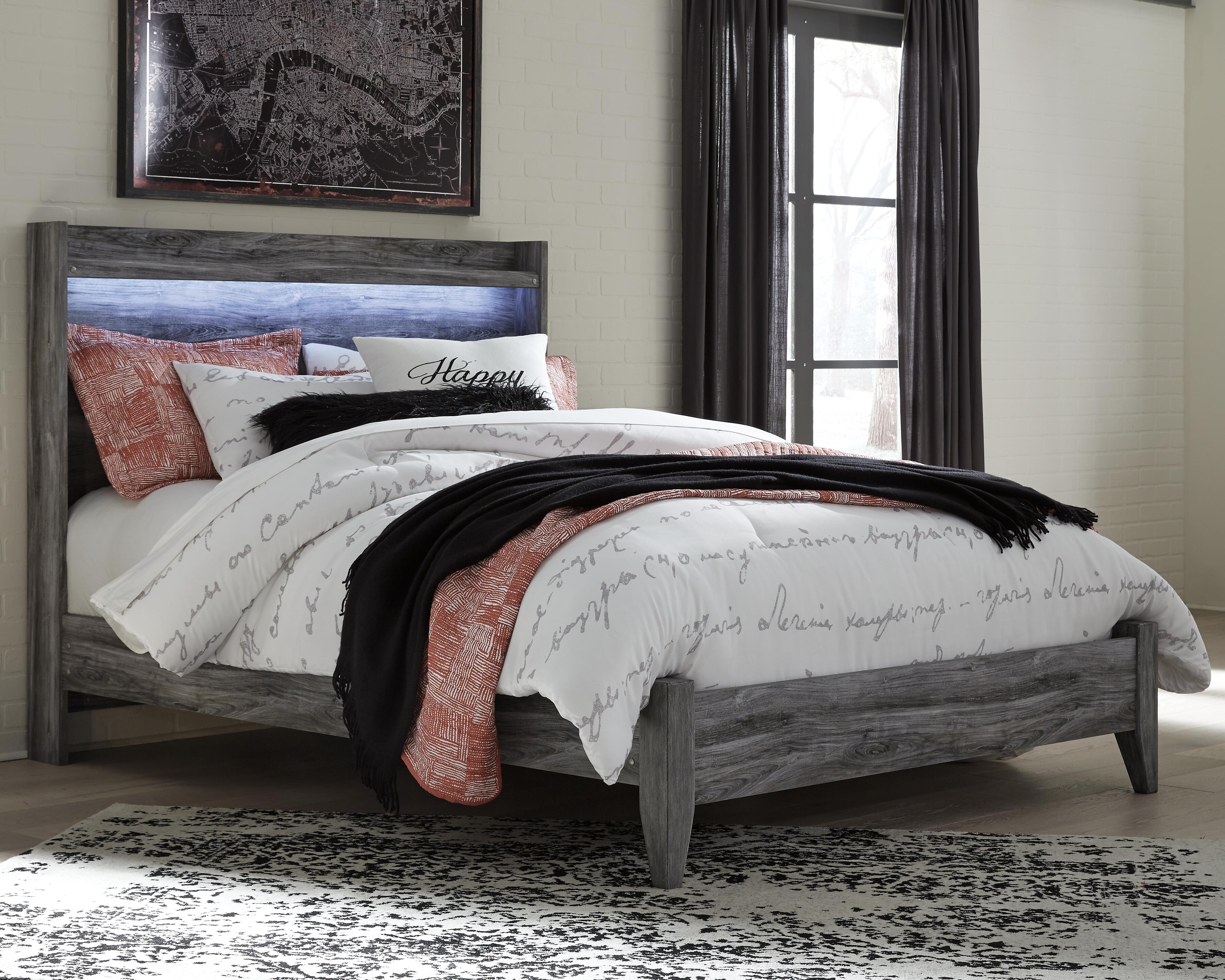 Dar Furniture - Ashley Furniture - Baystorm Queen Panel Bed - Queen Panel Bed / Gray - B221B2