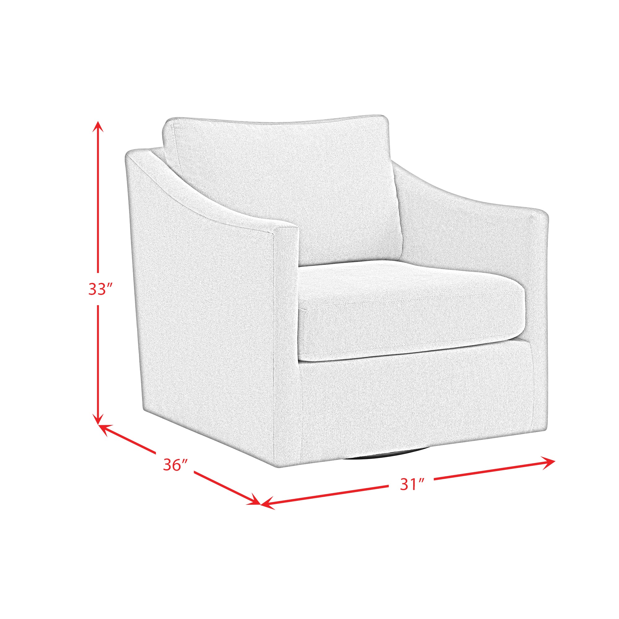 Acacia Swivel Chair in Freya Light Blue