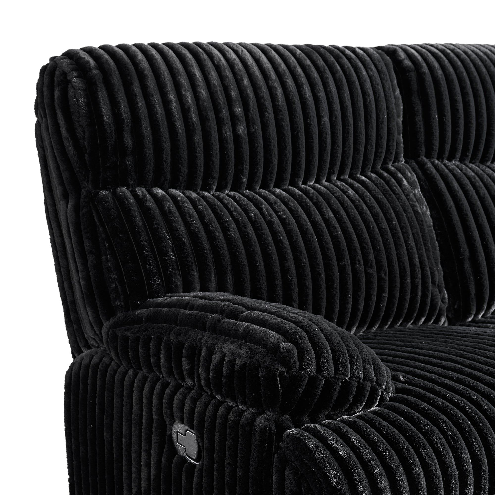 Admiral Motion Loveseat with Console in Masis Black