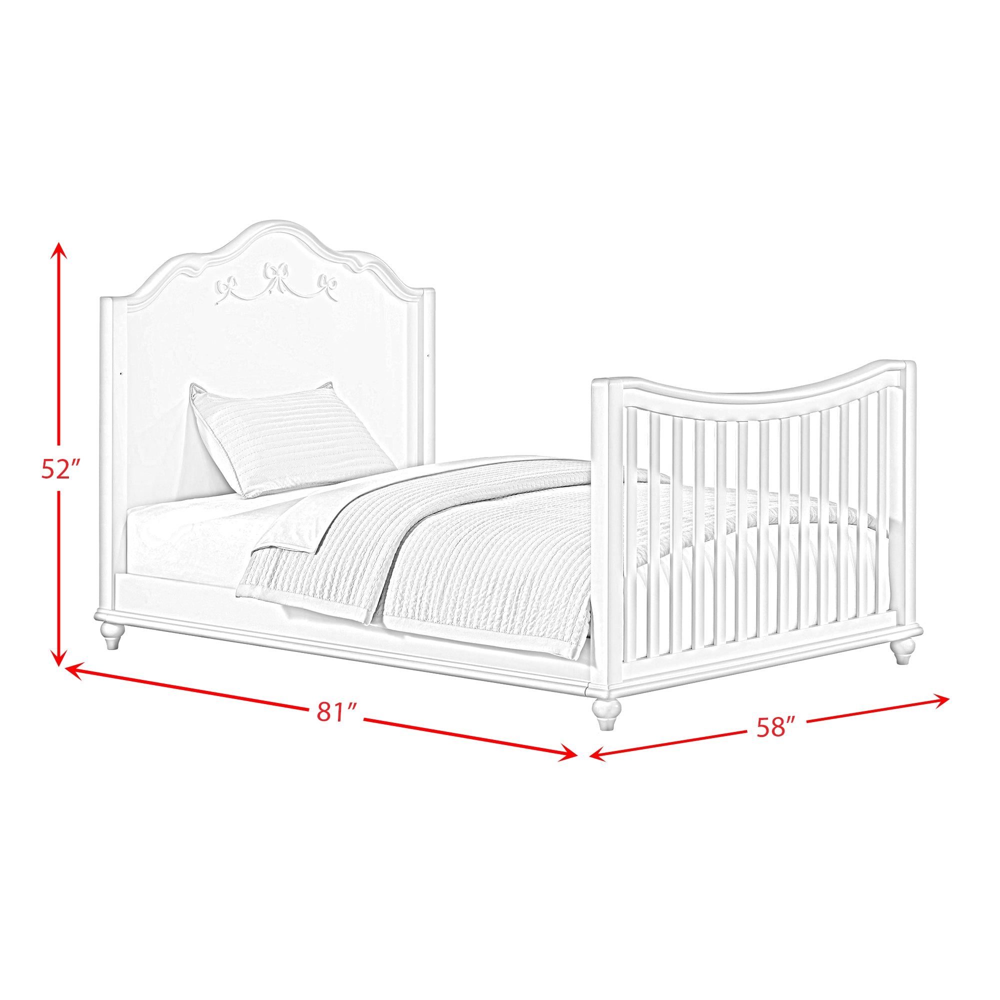 Alana Crib Conversion Kit in White