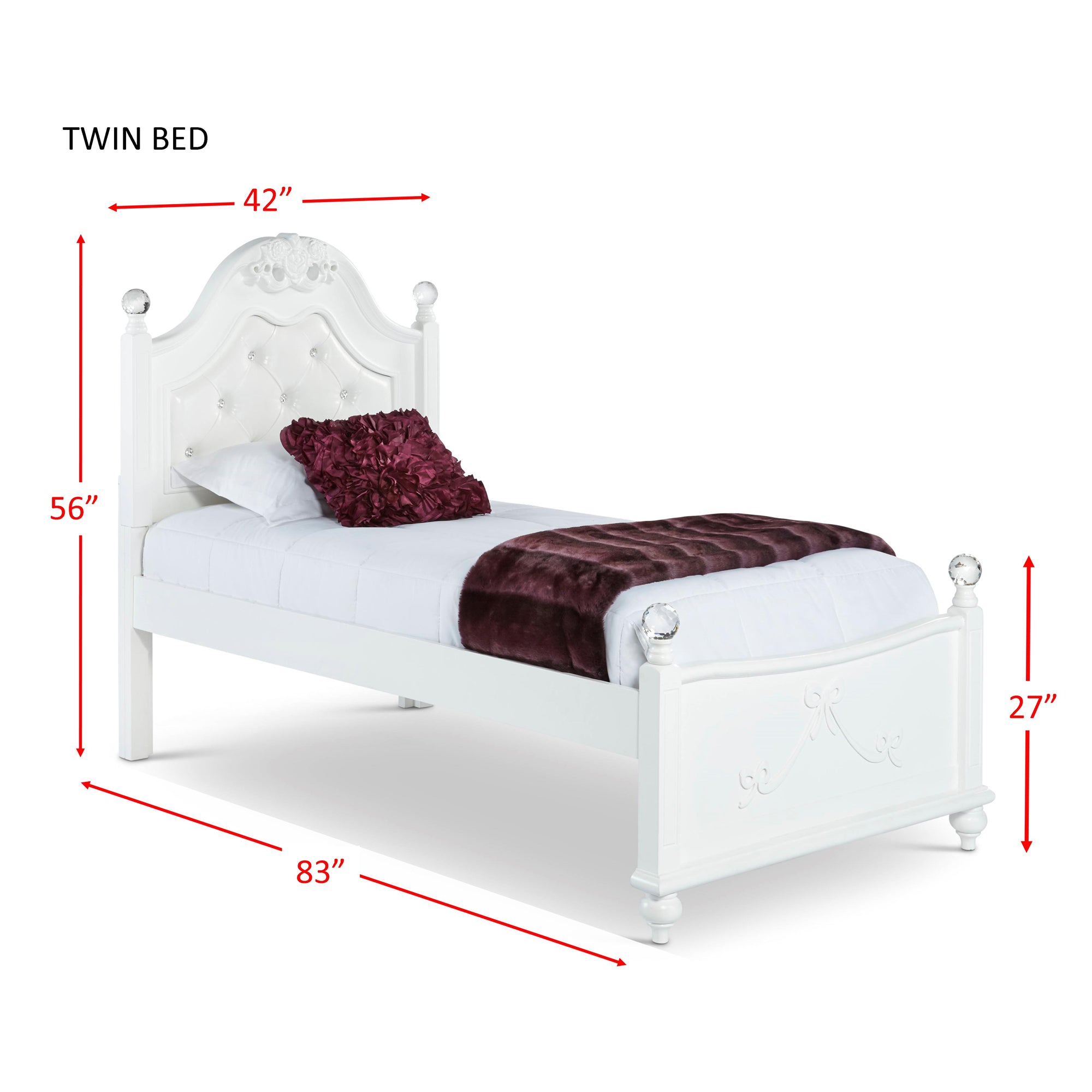 ALANA TWIN PLATFORM 3PC BEDROOM SET W/ STORAGE TRUNDLE