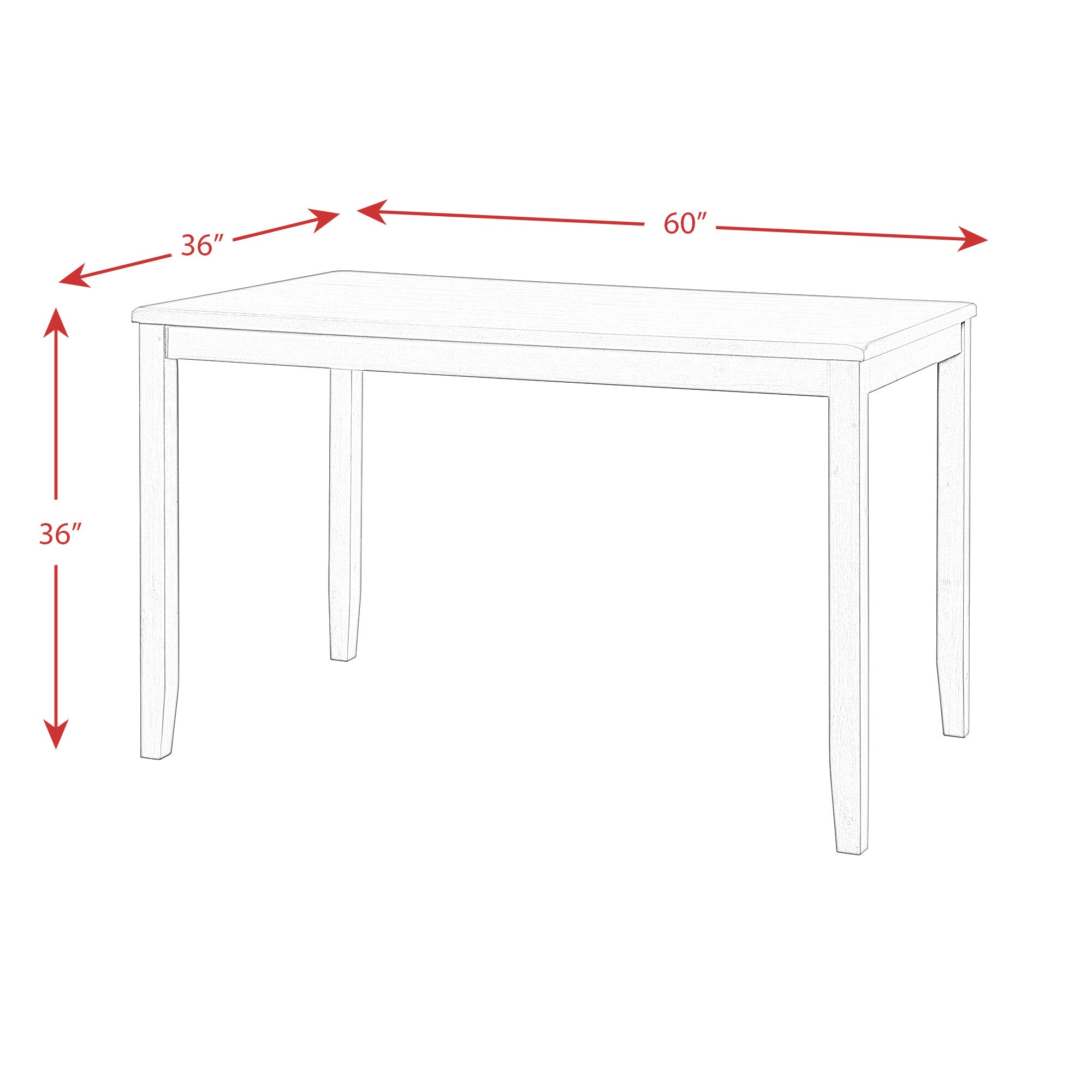 Alex Grey 60" 7 PC Counter Set (Grey Table with Black PU Seat)